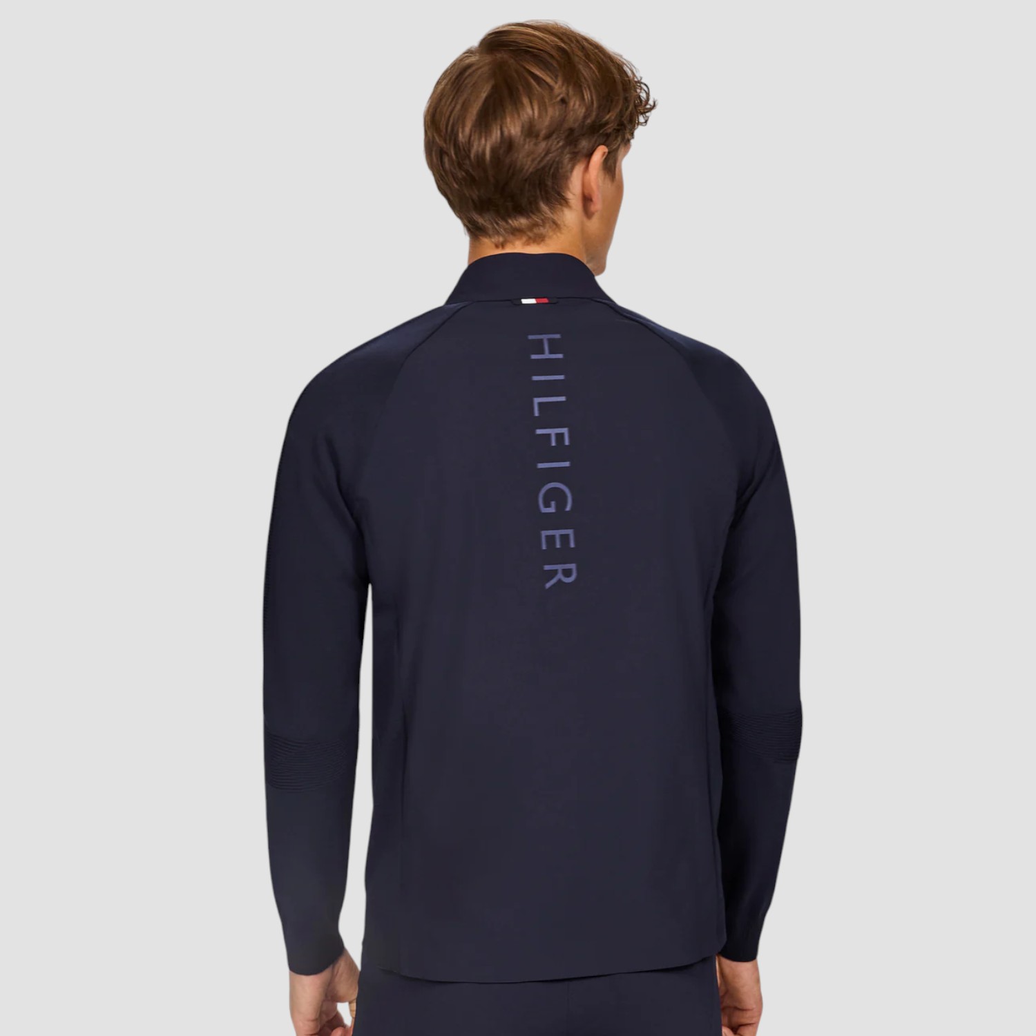 Tommy Equestrian Somerset Knit Sleeve Jacket Desert Sky