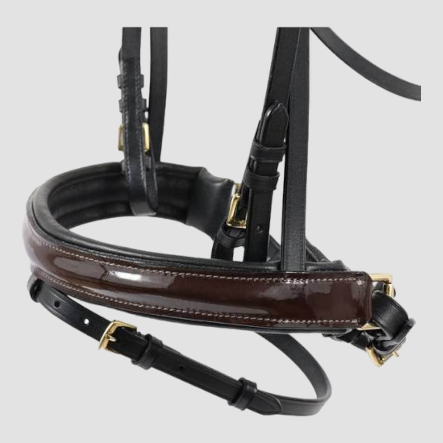 Hans Melzer Trense Krusemark mit Engl. Reithalfter Schwarz, RH: Braun Lack