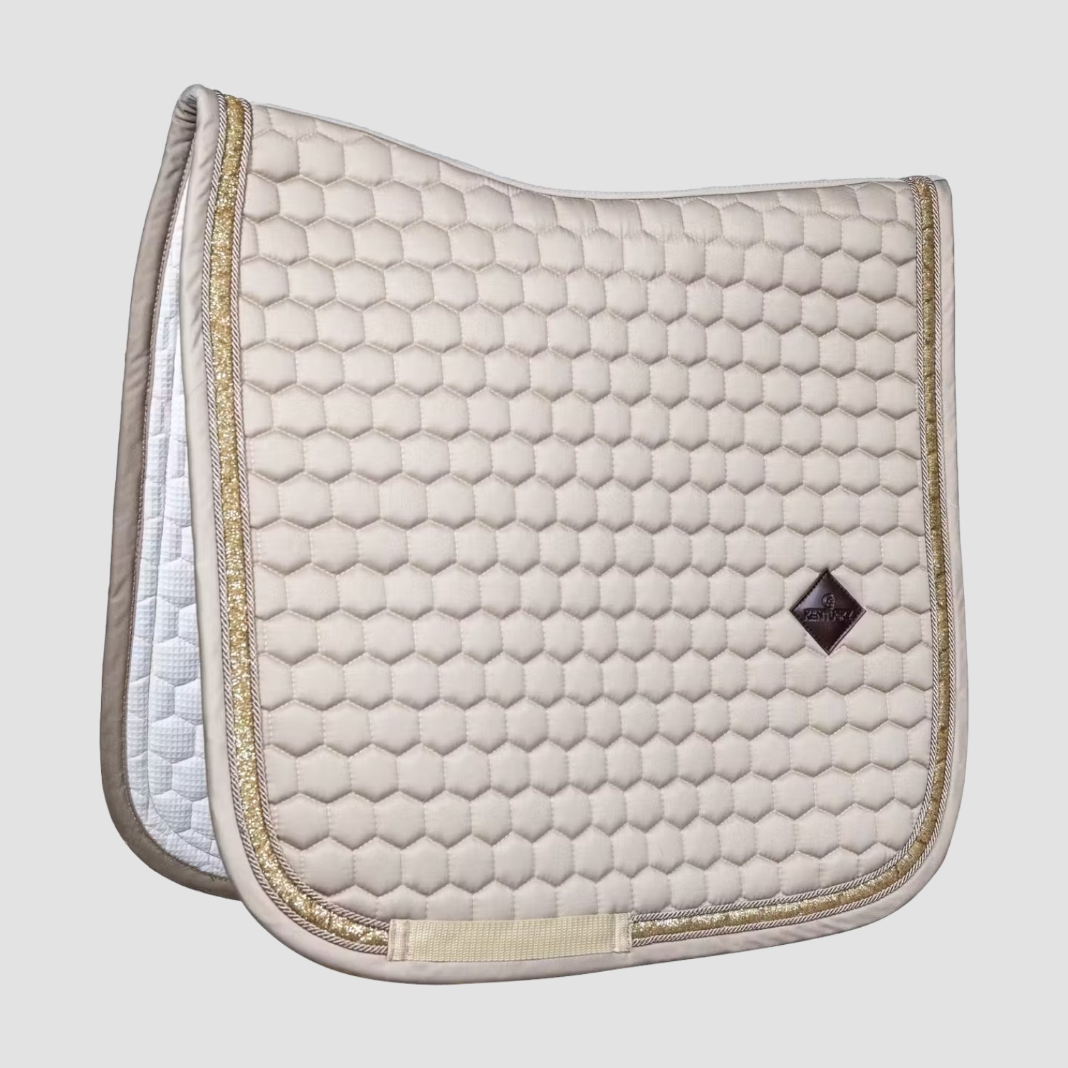 Kentucky Schabracke mit Glitzerband Beige