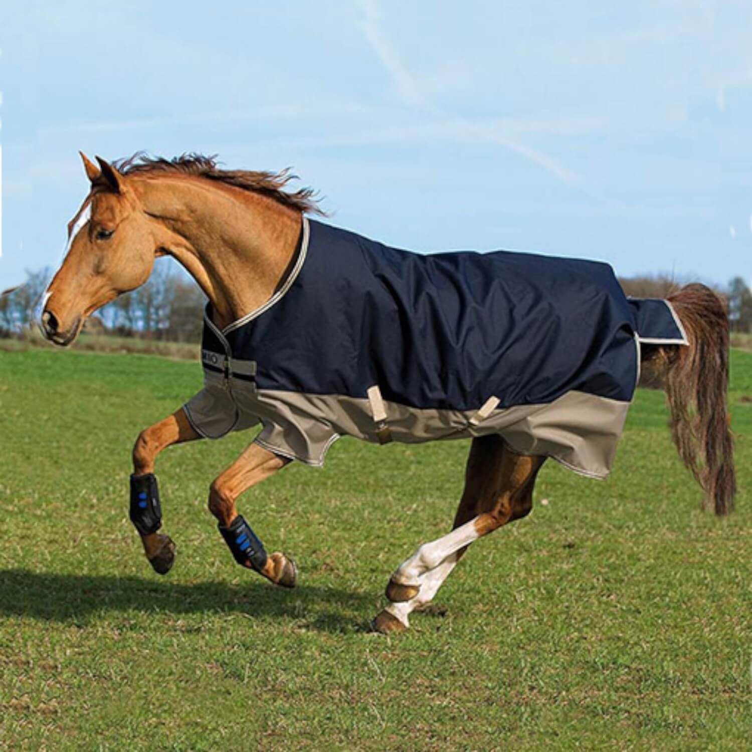 Horseware Mio Turnout Medium 200 g Navy/Tan