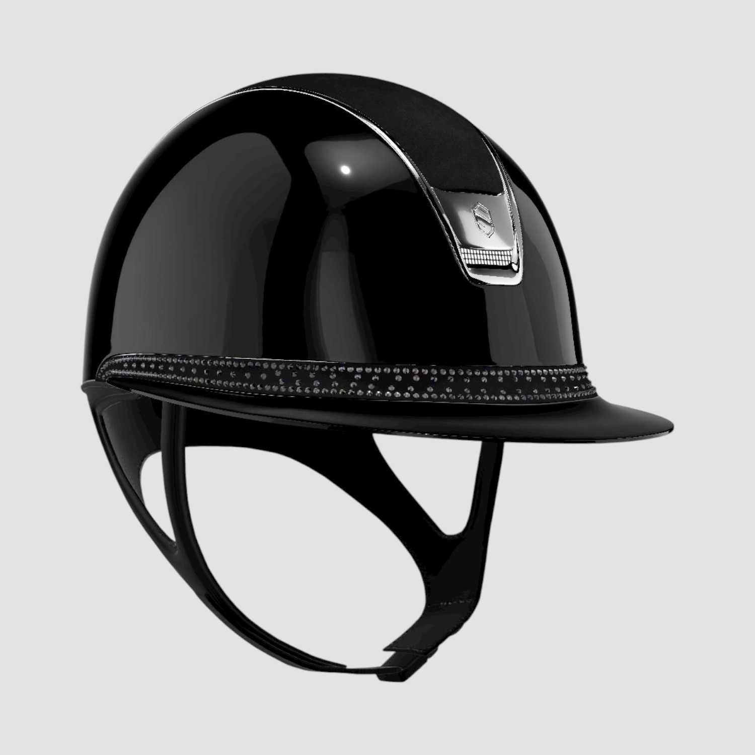 Samshield MissShield Glossy Dressage V2 black chrome Top Alcantara FB tiara
