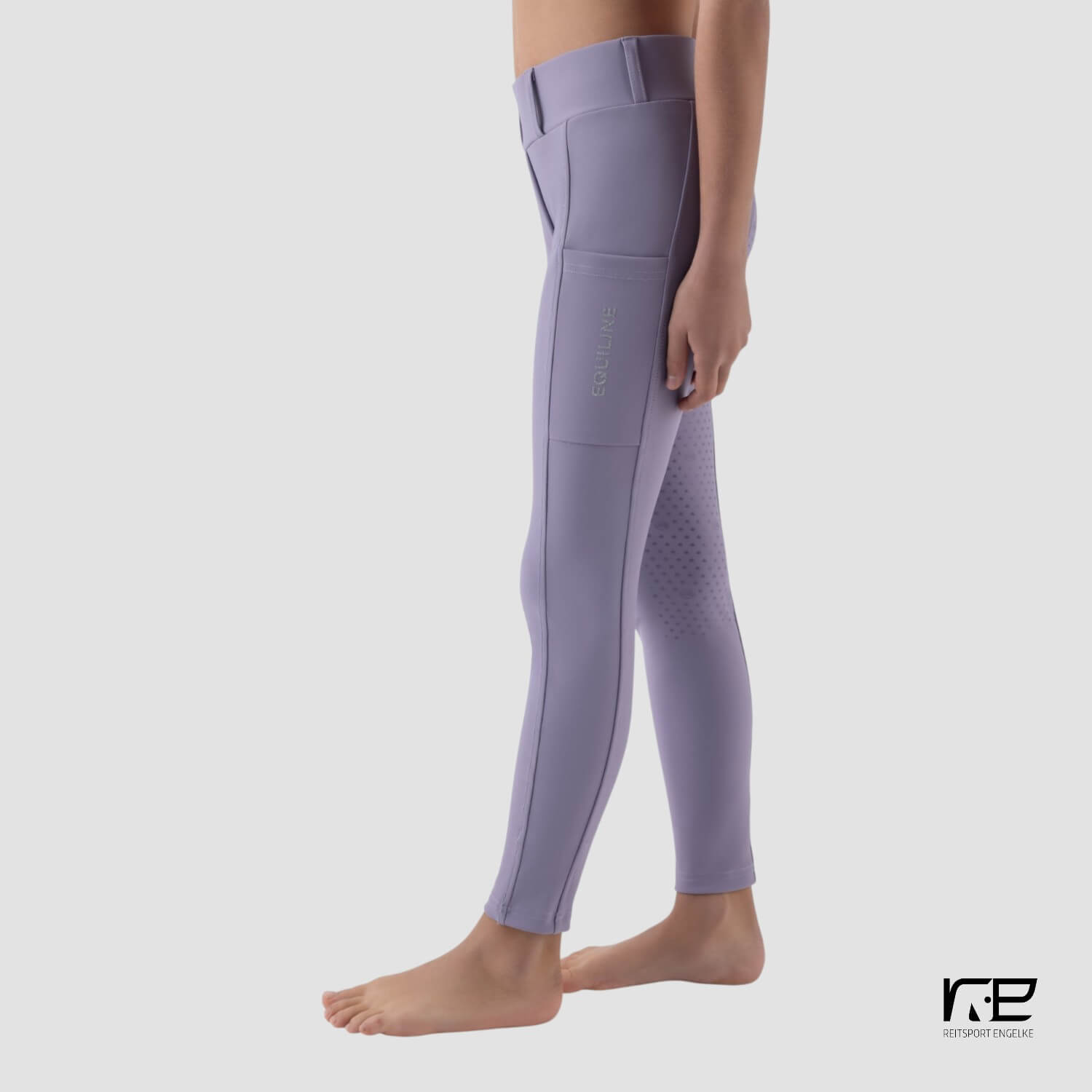 Equiline Junior's Leggings Full Grip Mauve