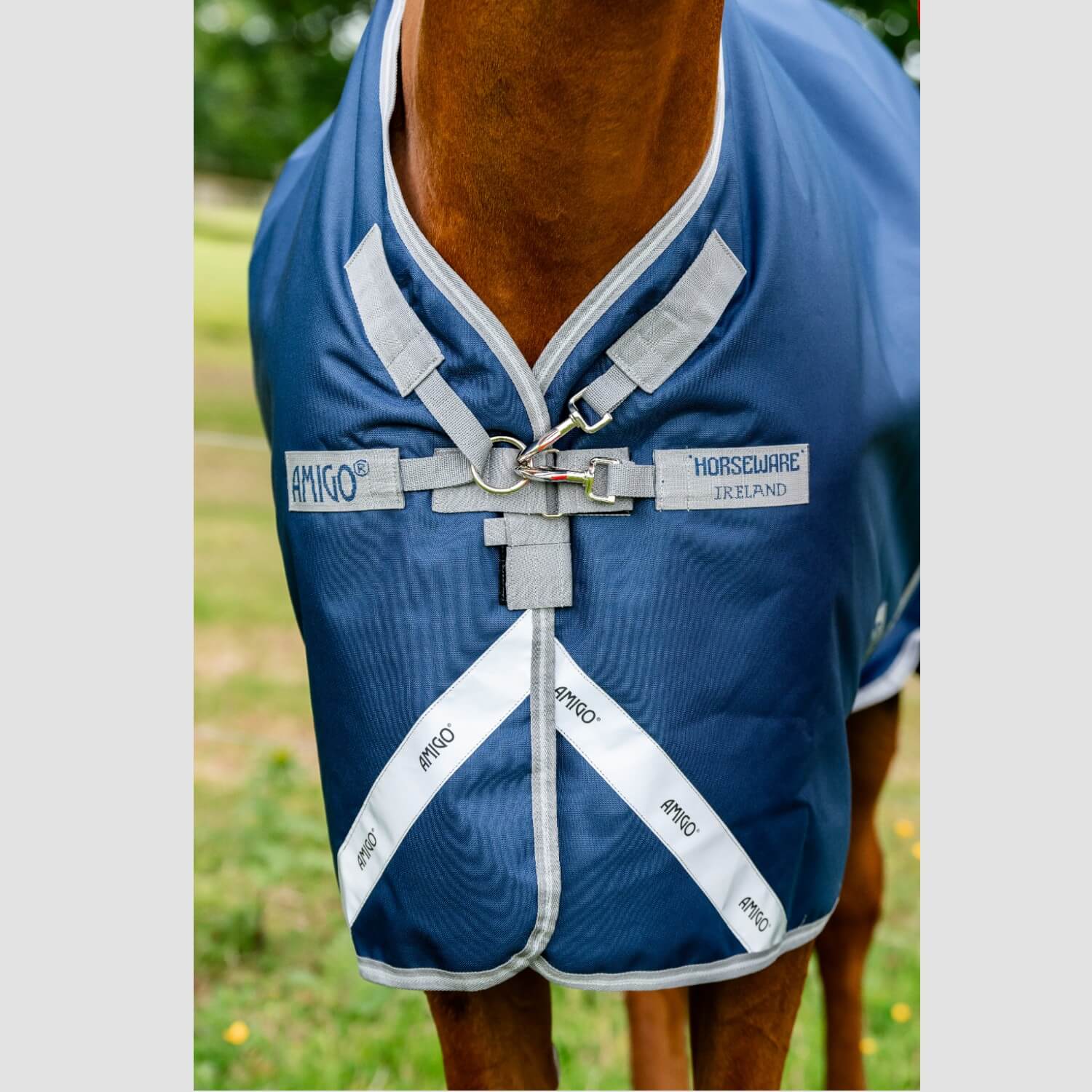 Horseware Amigo 1200D Turnout 0g Navy/Titanium/Grey & Silver Horseware Amigo 1200D Turnout 0g Navy/Titanium/Grey & Silver