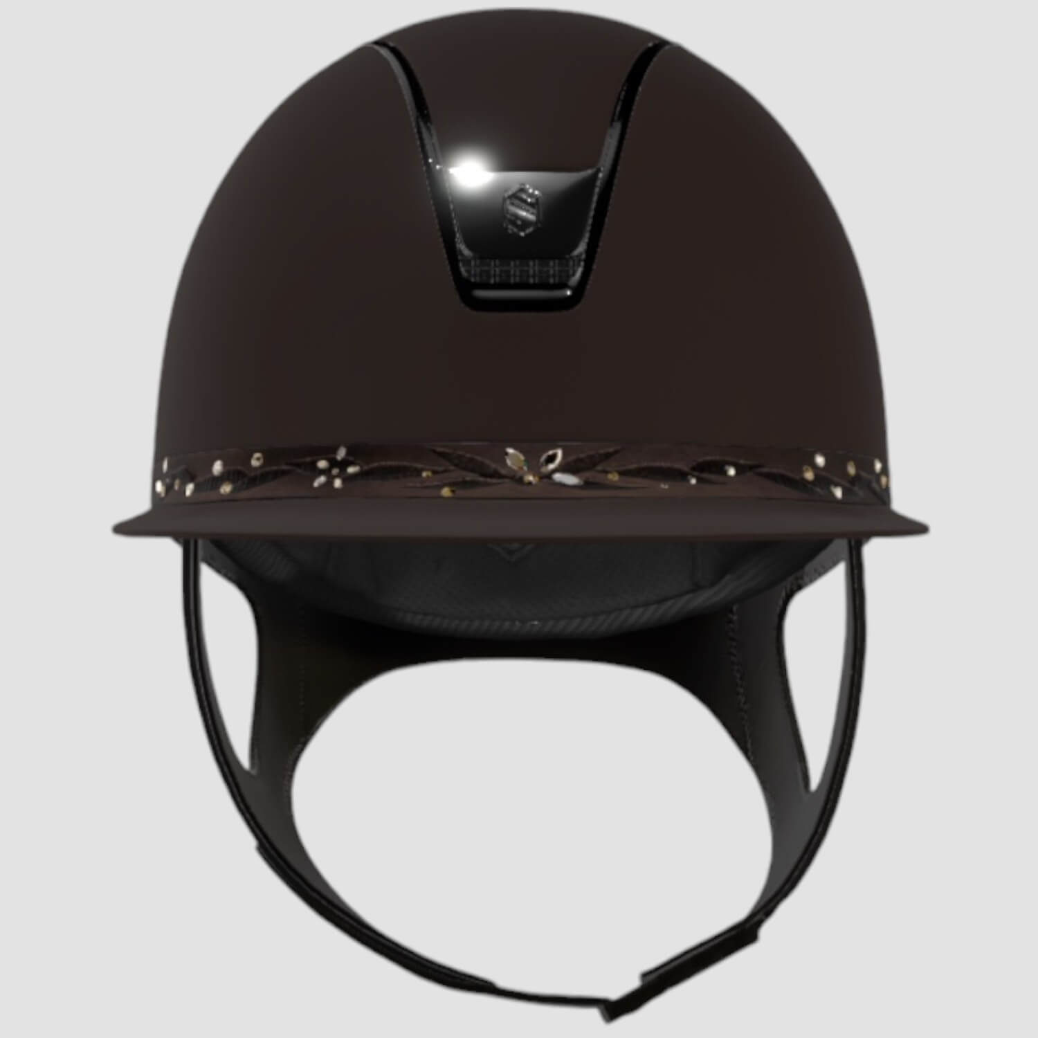 Samshield Reithelm MissShield 2.0 Shadowmatt braun FB Flowerswarovski Jewely brown chrome black