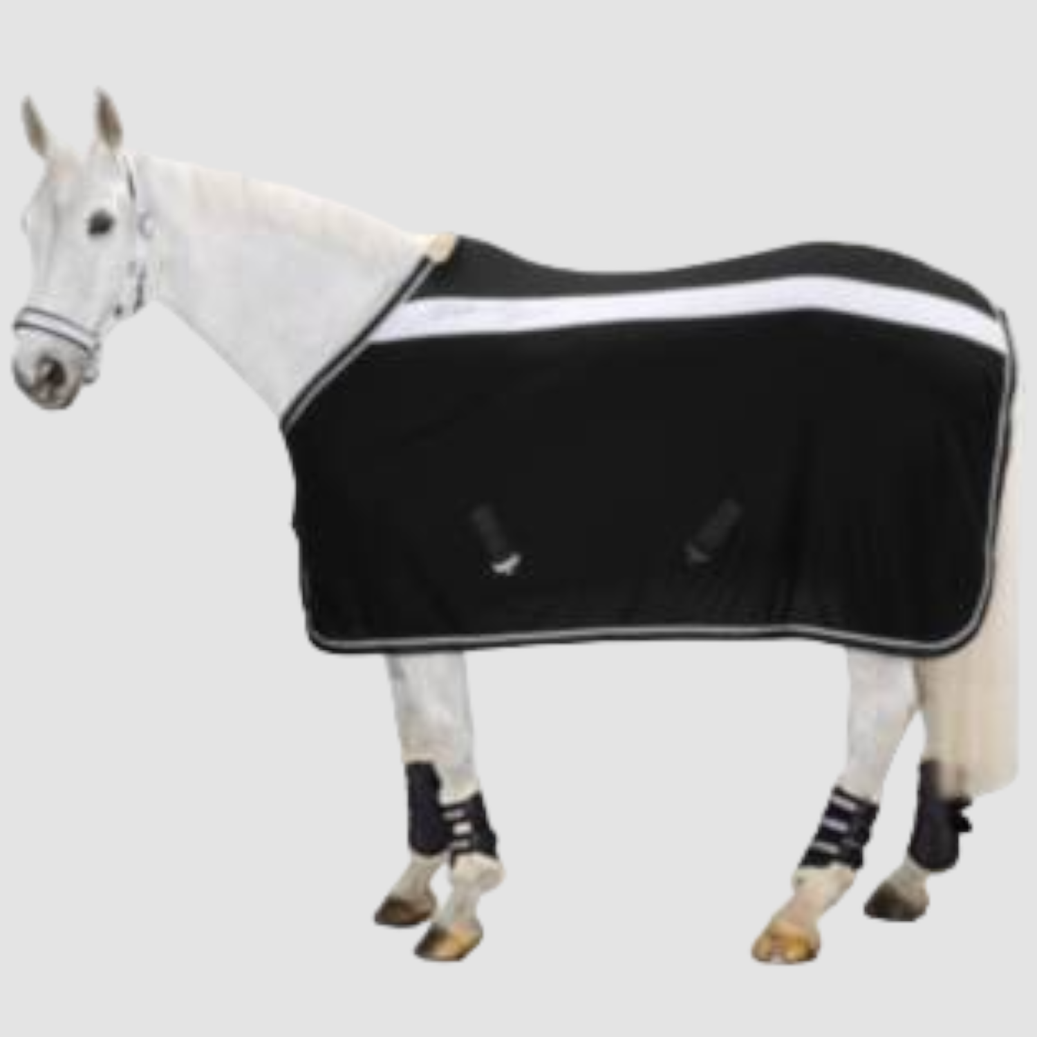 Eskadron Abschwitzdecke FLEECE STAMP Black