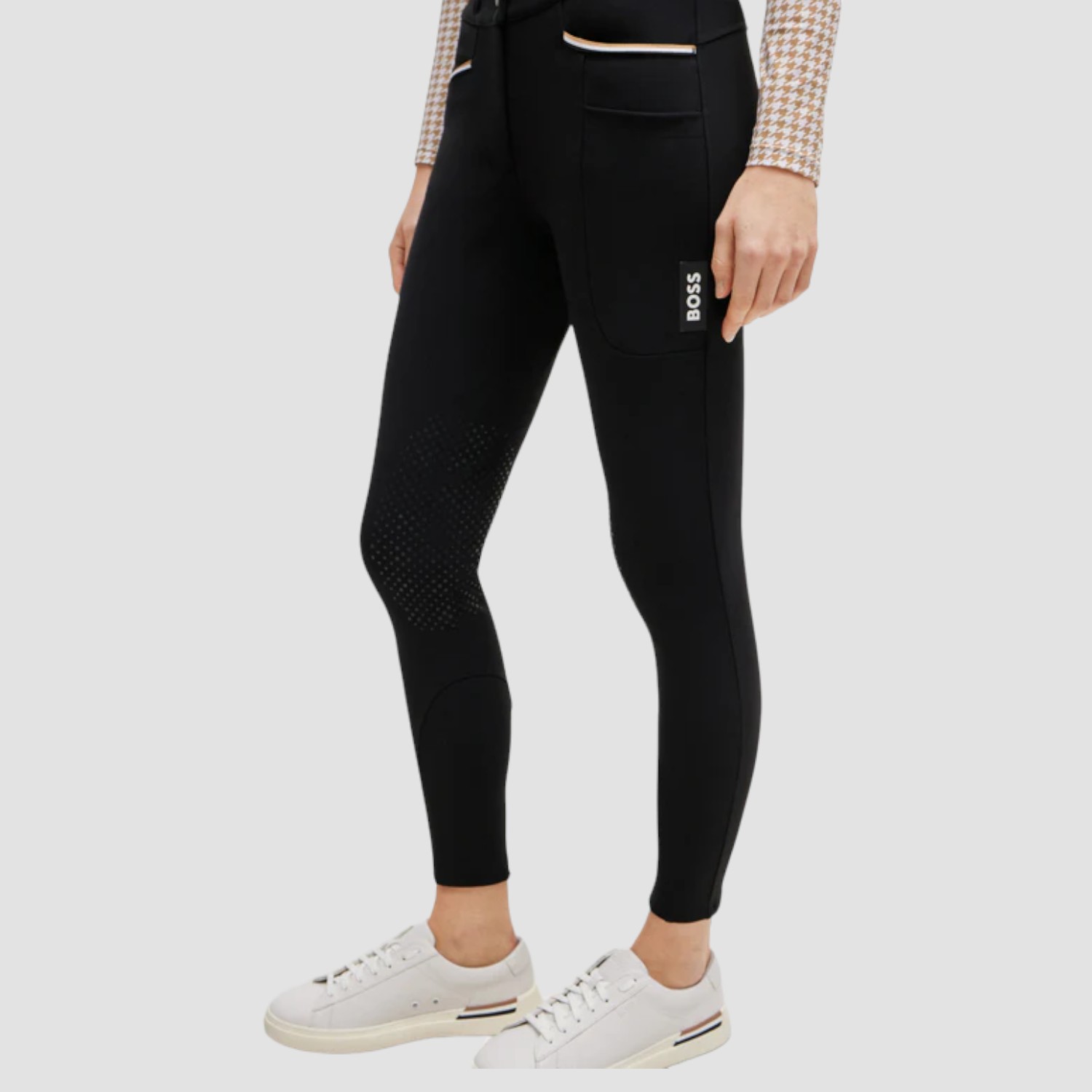 BOSS Equestrian Hannah Highwaist Kniebesatz Reithose Black