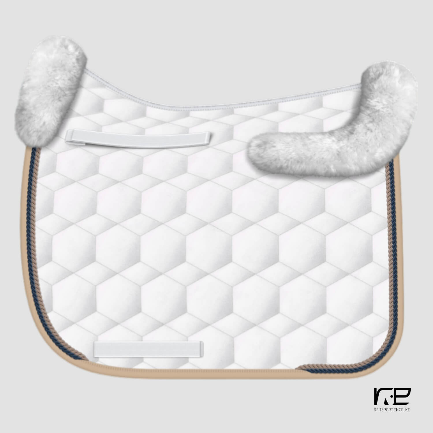 Mattes Schabracke Fell vorne u.hinten nicht im Sitzbereich Weiß Gr. L