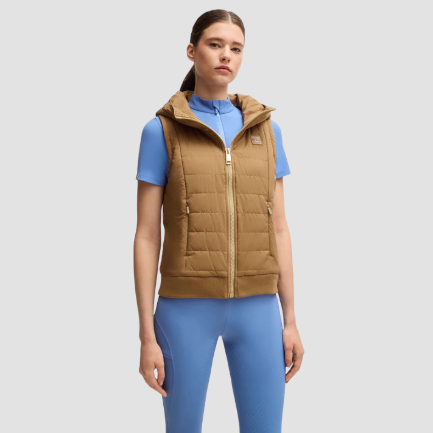 BOSS Equestrian Fally Puffer Weste Camel