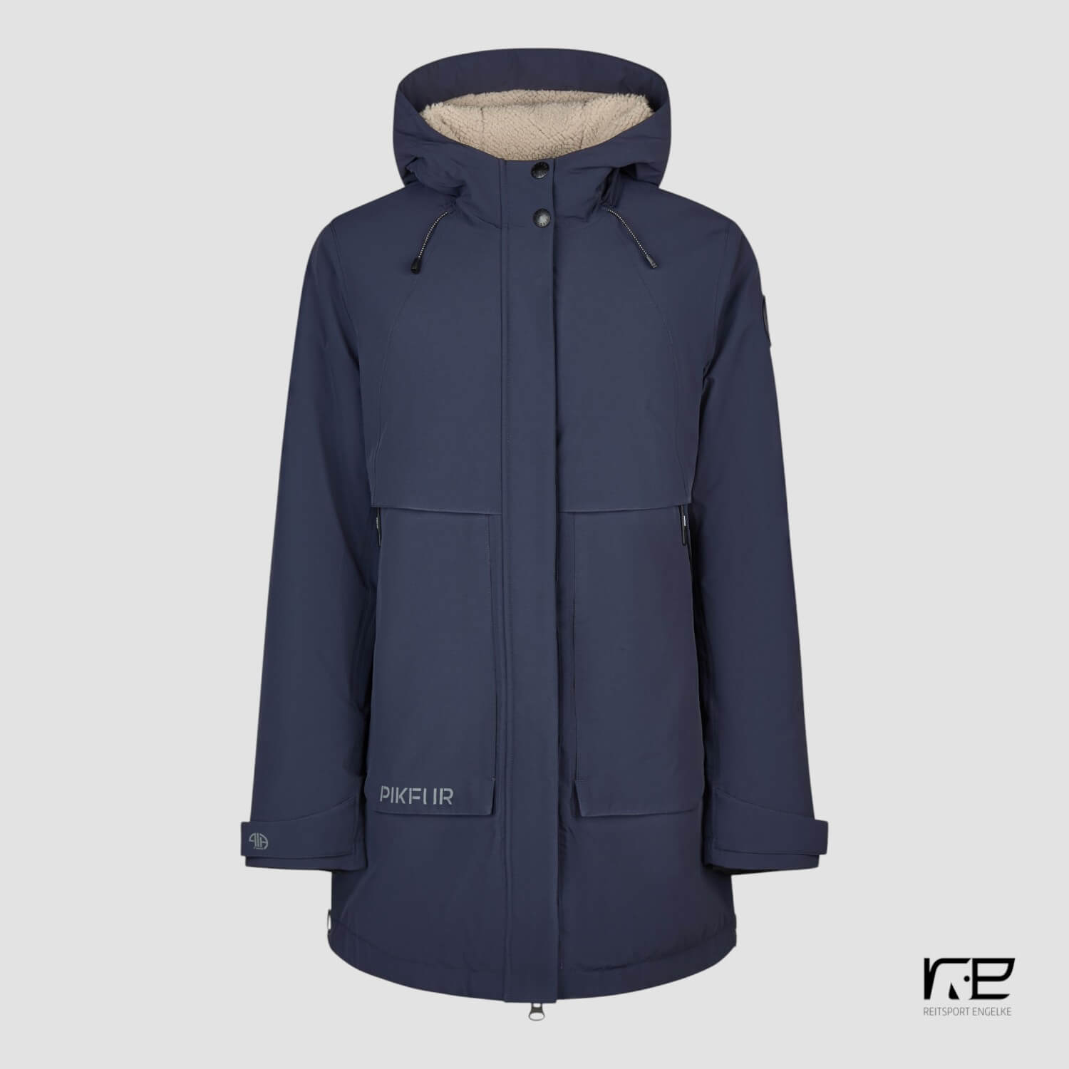 Pikeur Wasserdichter Parka mit Kapuze Nightblue