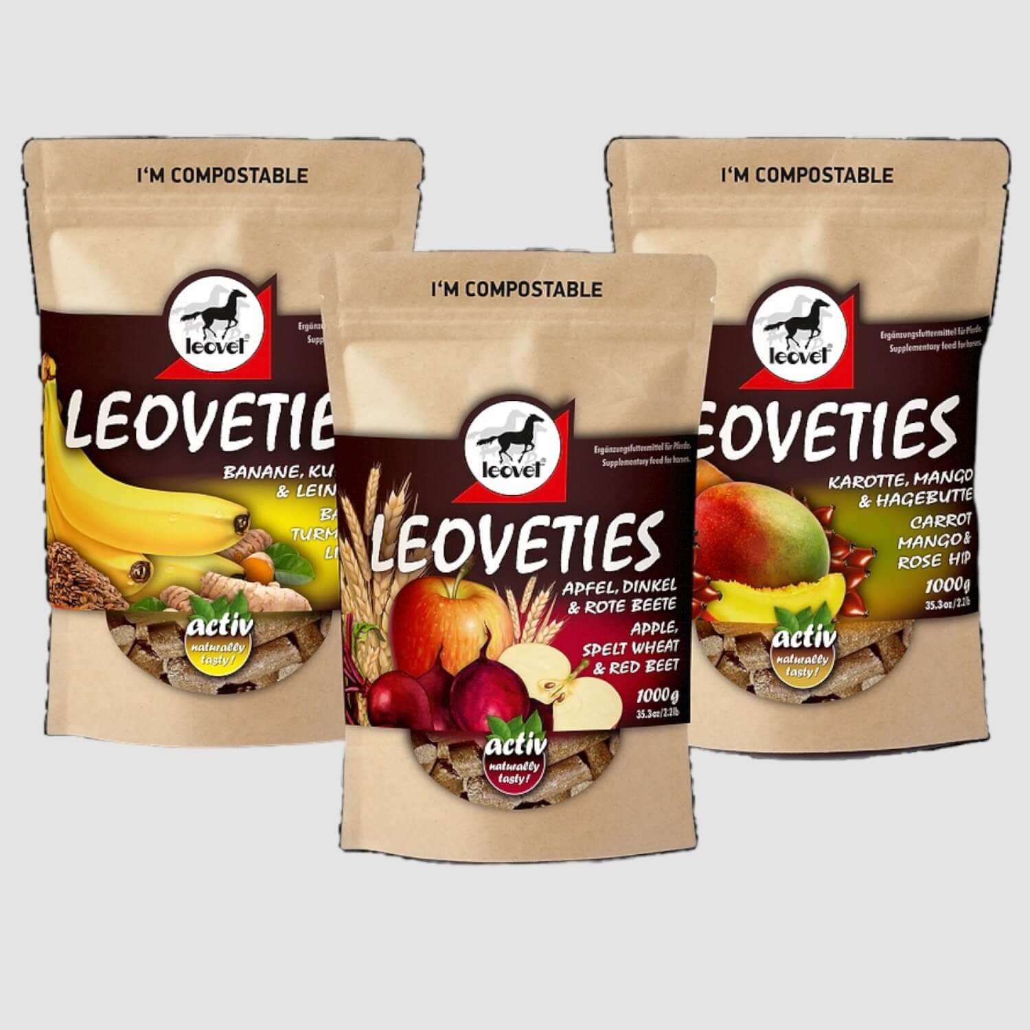 Leoveties Gaumenschmaus Leckerlies Banane, Kurkuma & Leinsamen