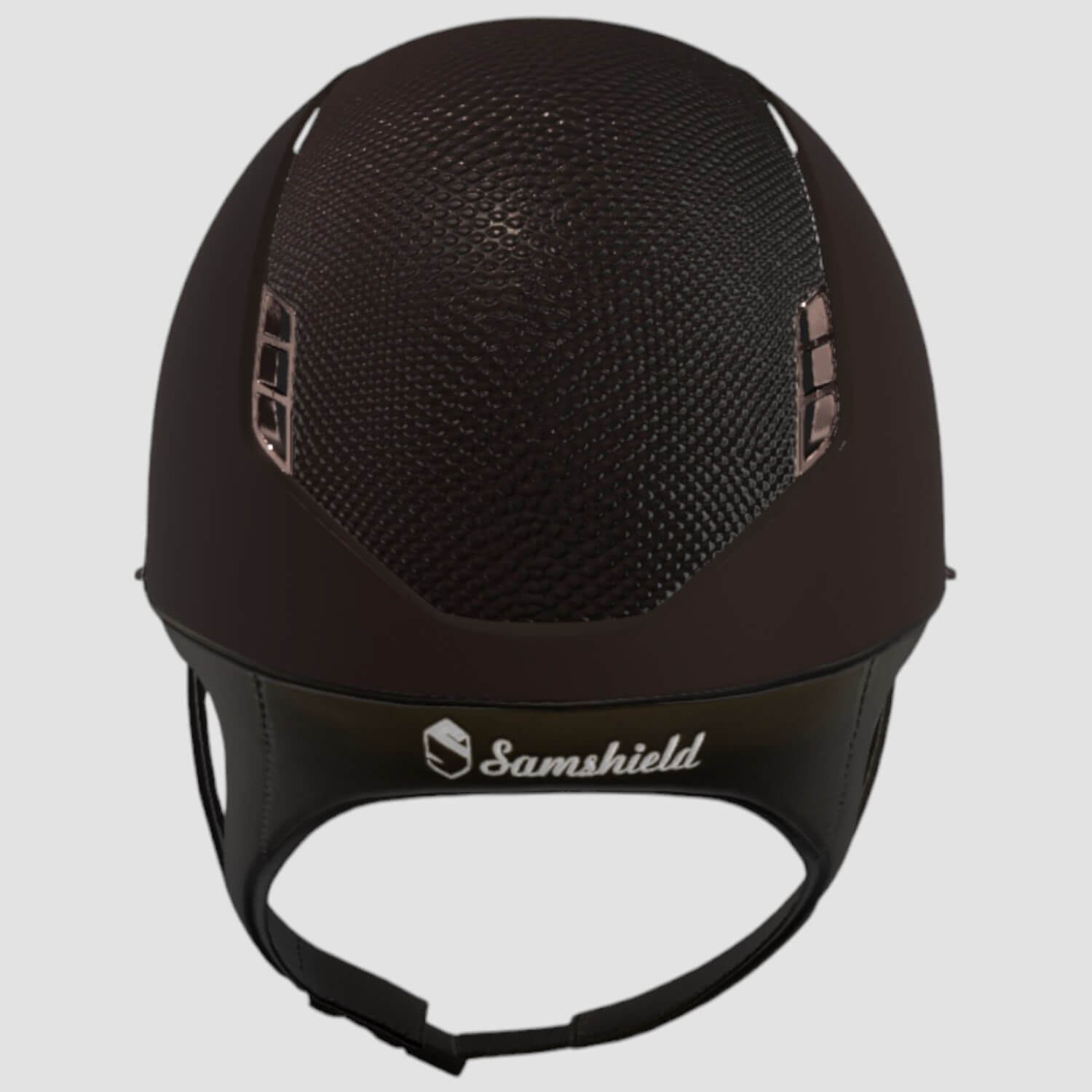 Samshield Reithelm MissShield 2.0 Shadowmatt braun Top/FB Lezard brown Trim metic braun Blazon crystalfabric rose
