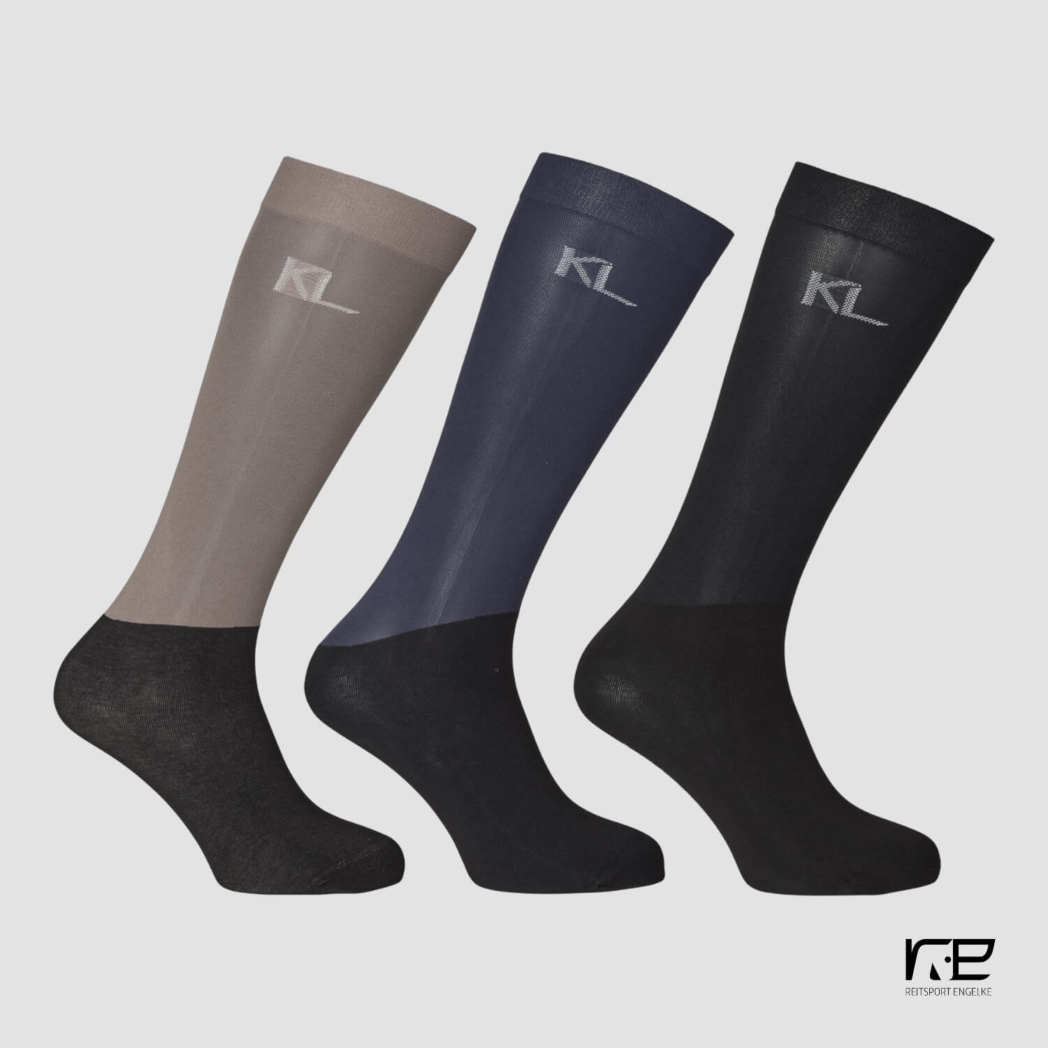 Kingsland KLAgnes Show Socks 3-Pack Schwarz/Abendblau/Taubenblau One Size
