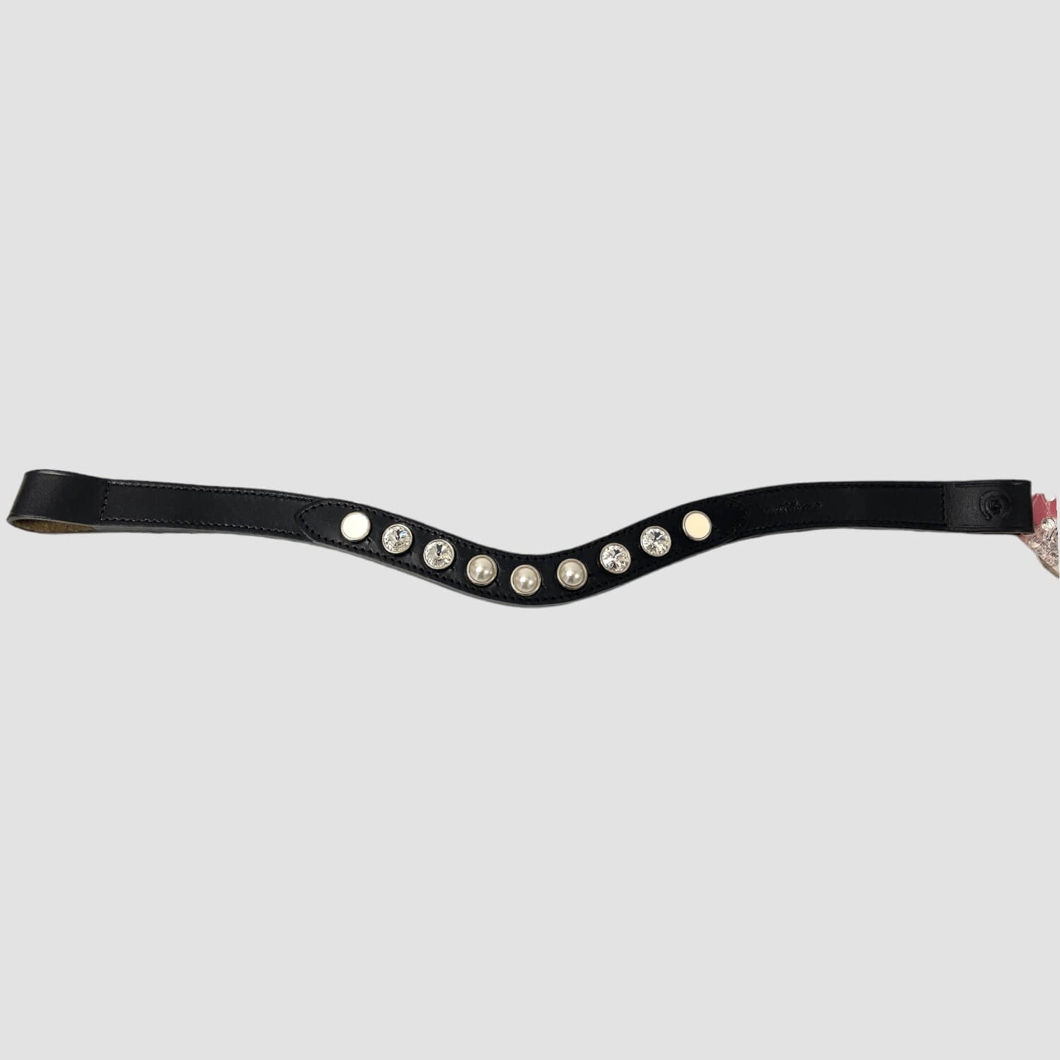 Otto Schumacher Stirnriemen Button Crystal/weiß/pearl white
