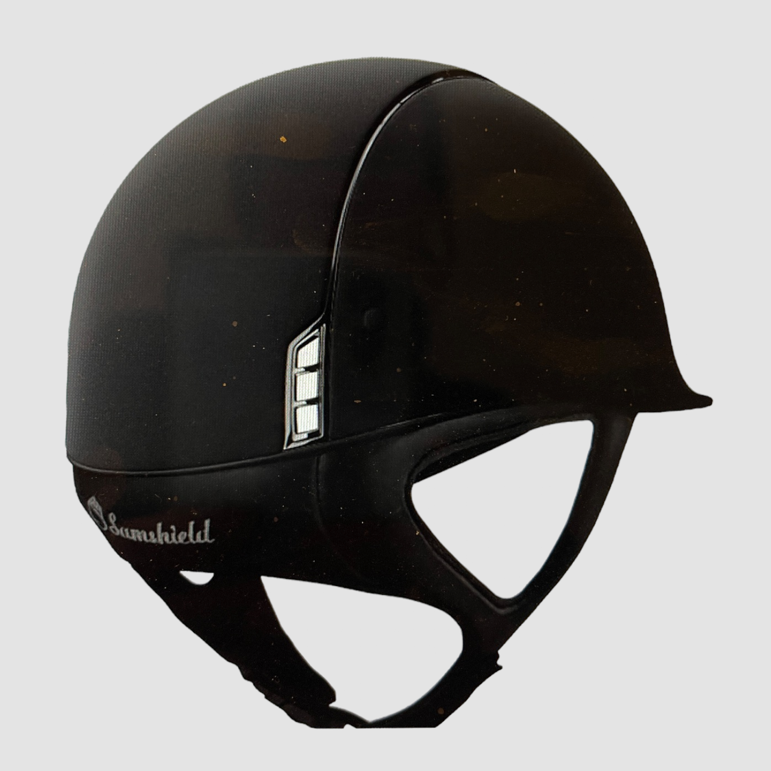 Samshield Reithelm Shadowmatt black Chrome Black chrystal Fabric