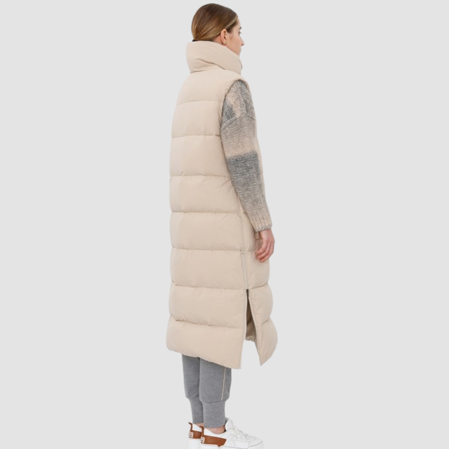Peserico Easy lange Daunenweste beige