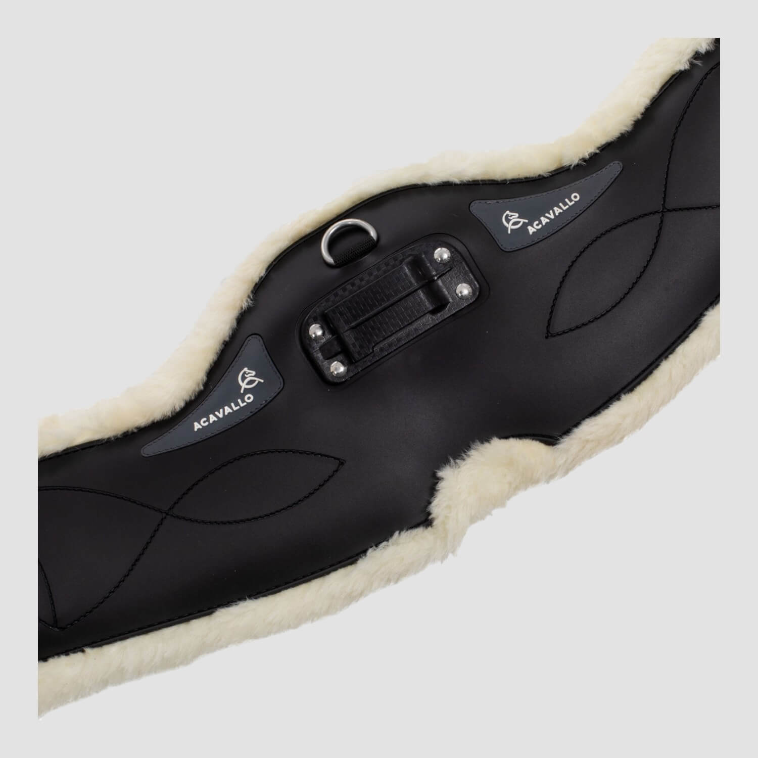 Acavallo Gel & PVC Short Girth Ecowool Black/Natur
