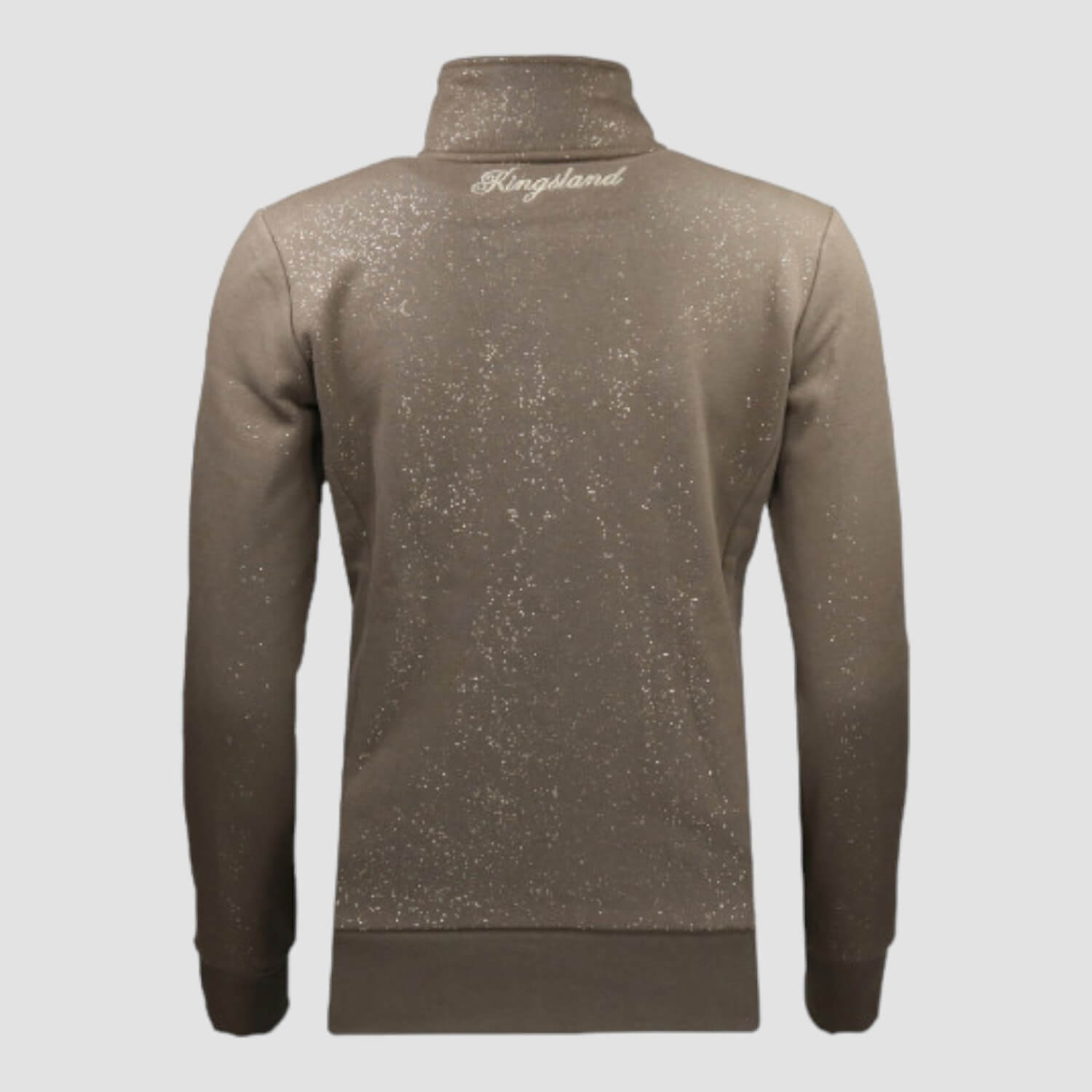 Kingsland Glitter Sweatjacke KLnorna Braun Granite