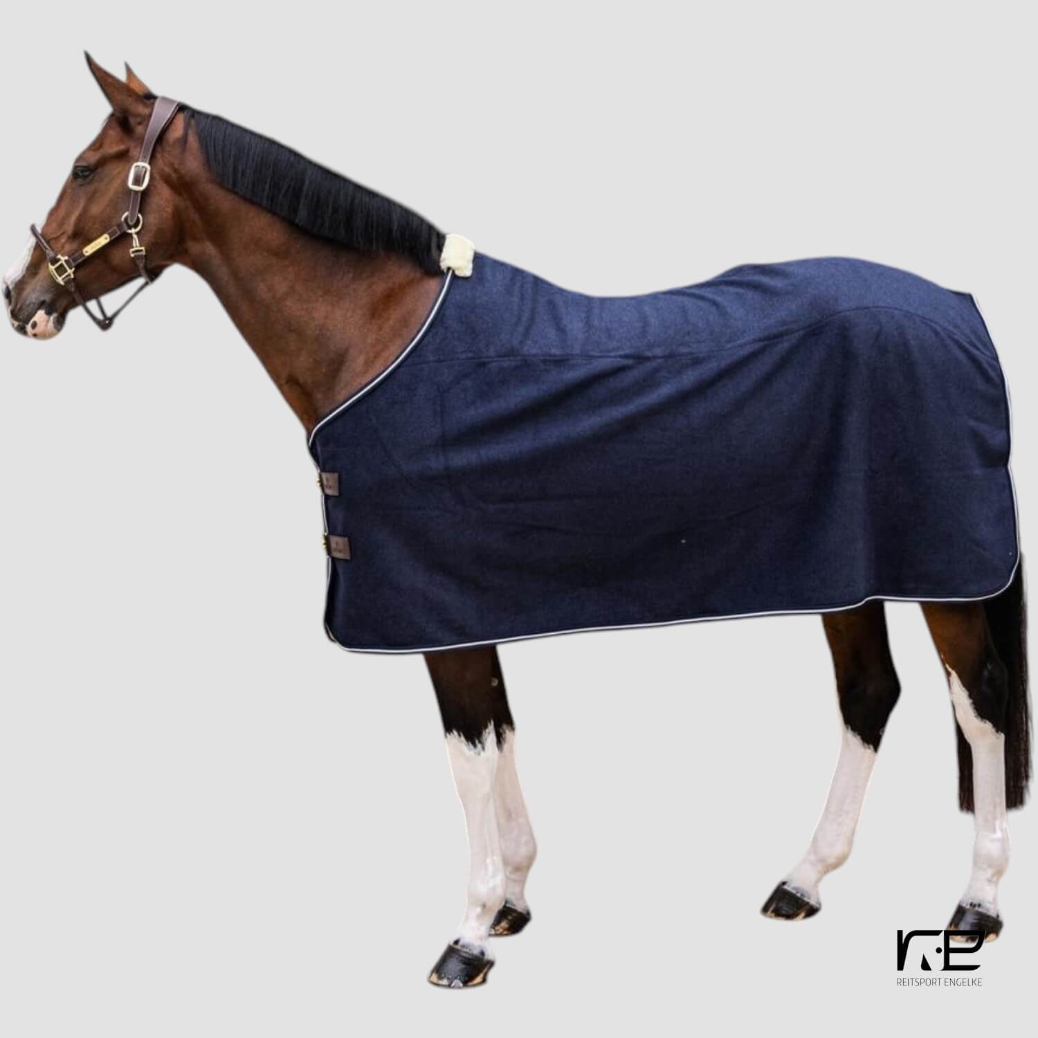 Kentucky Abschwitzdecke Fleece melange marine