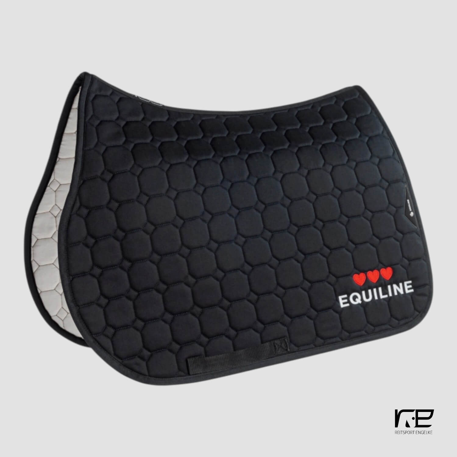 Equiline Schabracke Octagon mit Herzen Logo