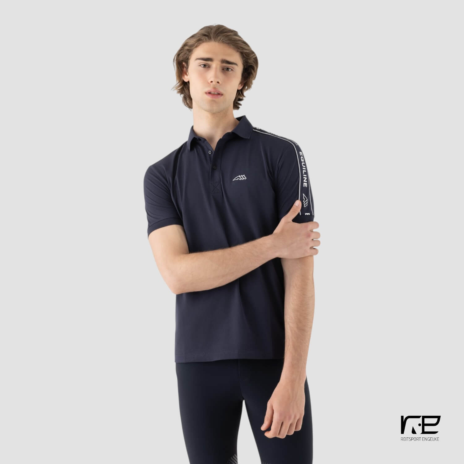 Equiline Herren Polo Eqcravet Blue