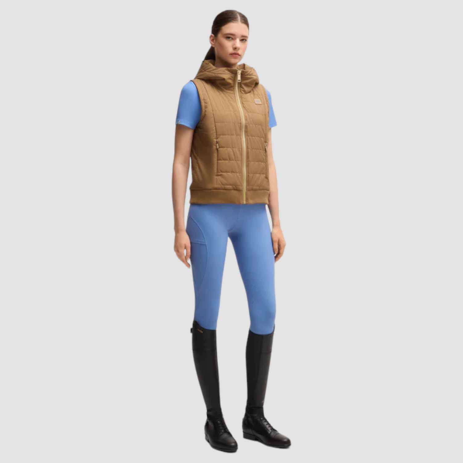 BOSS Equestrian Fally Puffer Weste Camel