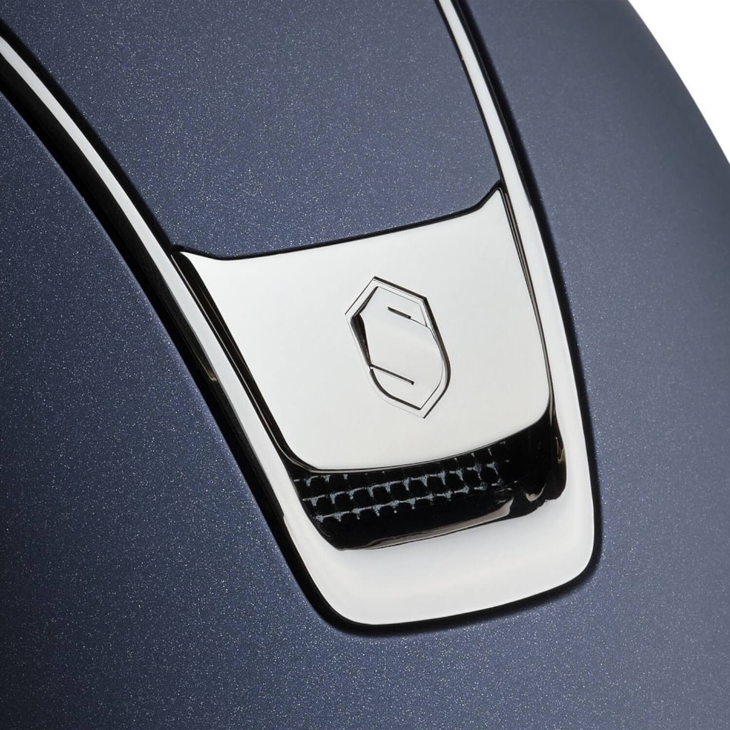 Samshield Reithelm MissShield Shadowmatt V2 blue chrome black mit Dressurausschnitt