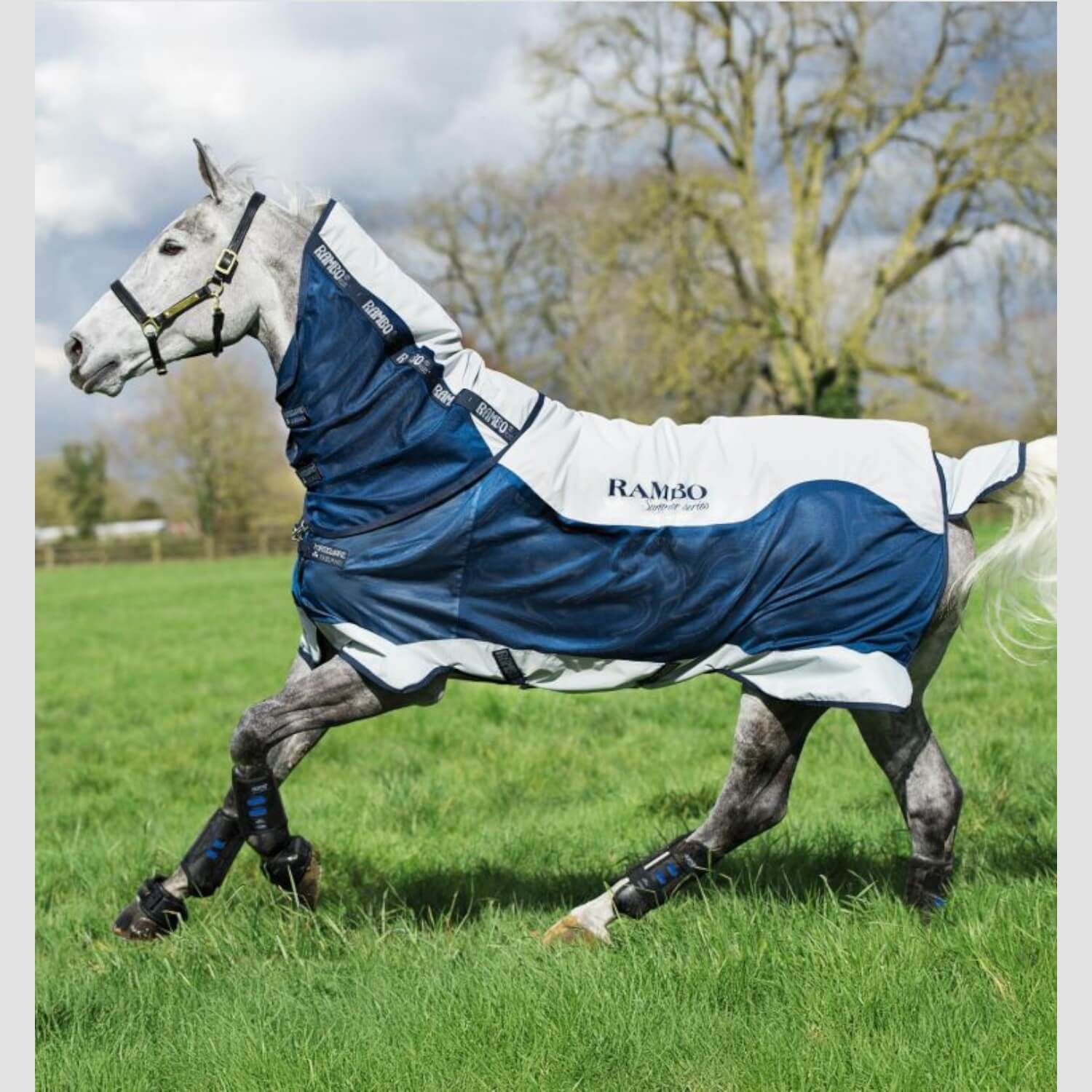 Horseware Rambo Summer Series Turnout 0g Navy/Grey