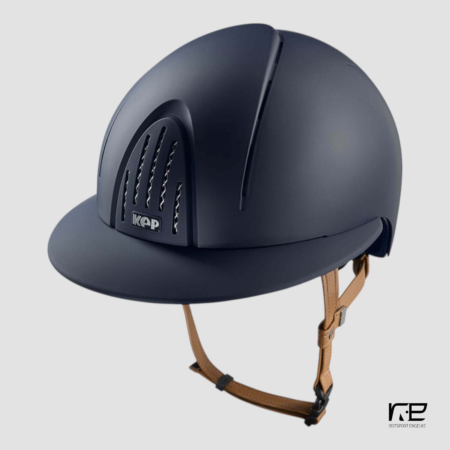 Kep Italia Reithelm Smart Nova Matt with Polo Visor beiges Leder