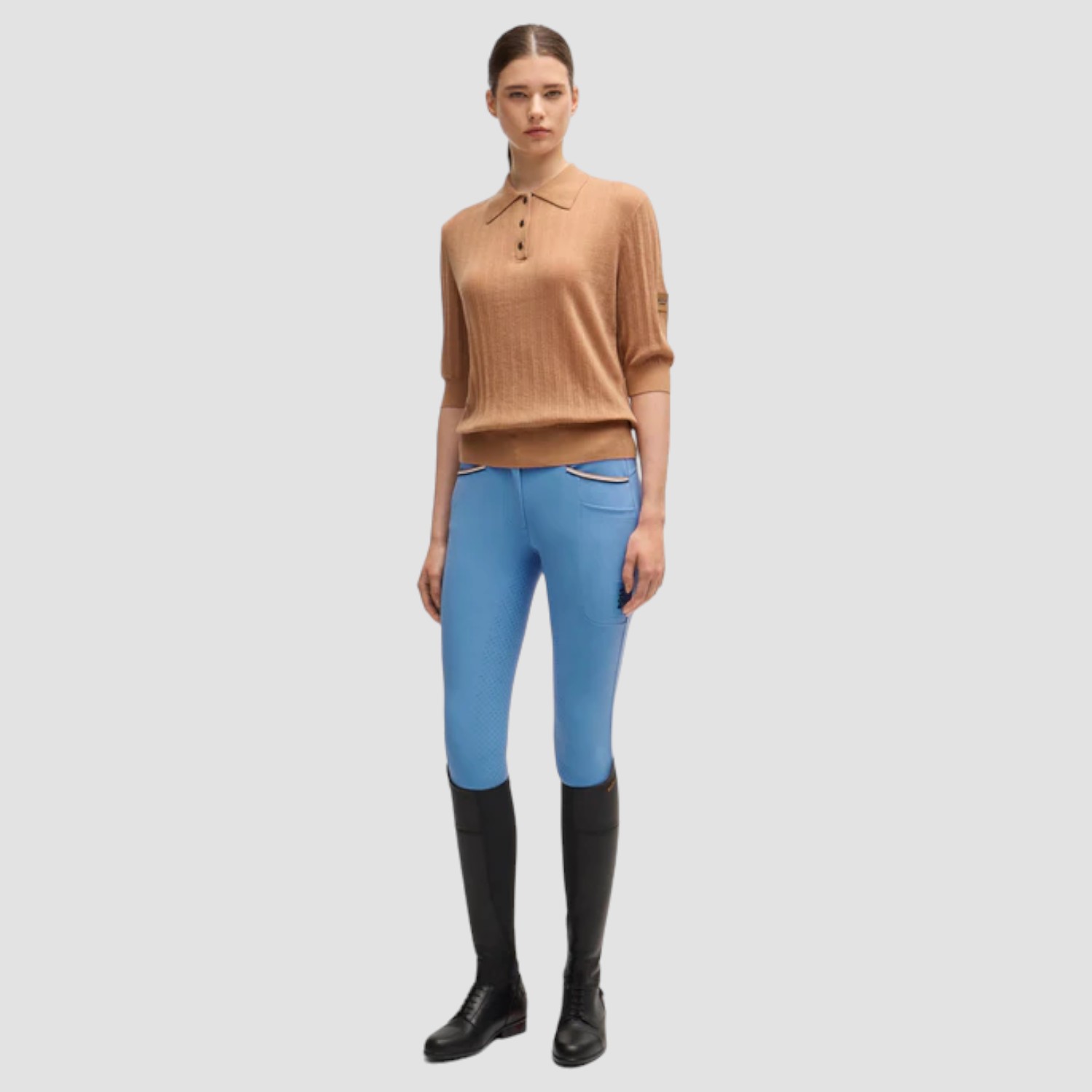 BOSS Equestrian Hailey Highwaist Vollbesatz Reithose Riviera