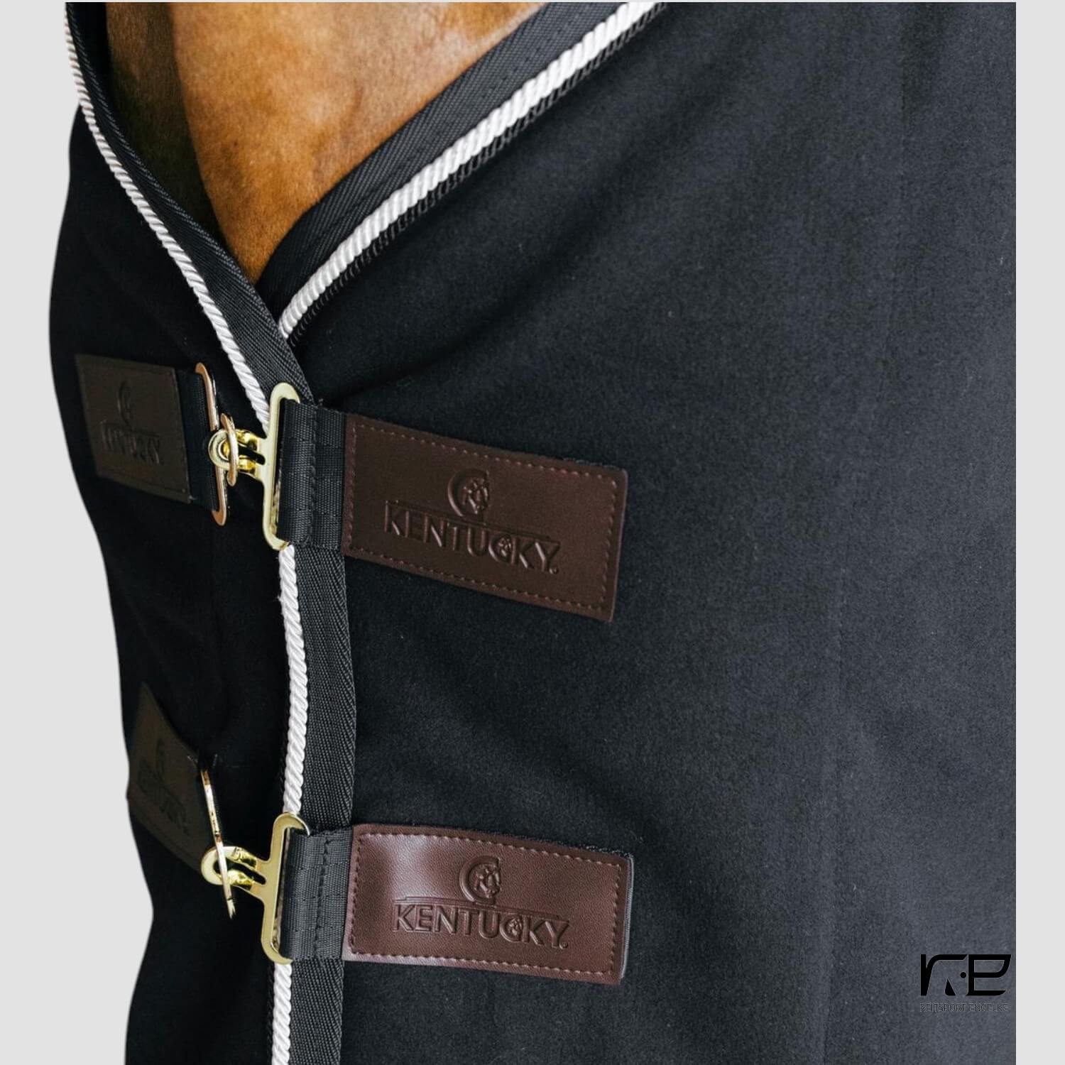 Kentucky Abschwitzdecke Vegan Wolle schwarz