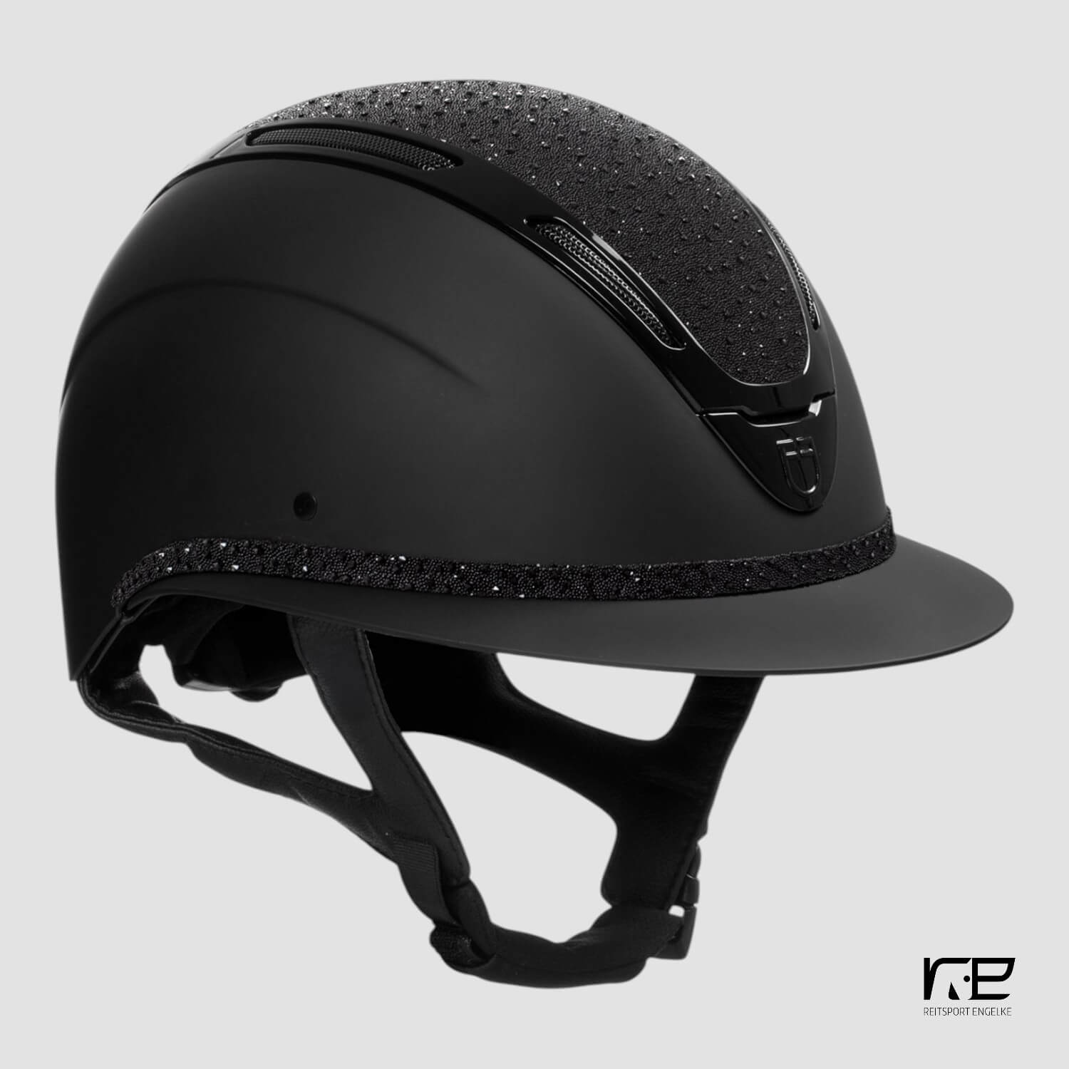 Equestro Apocalipse Helm Matt Black mit Strass Black