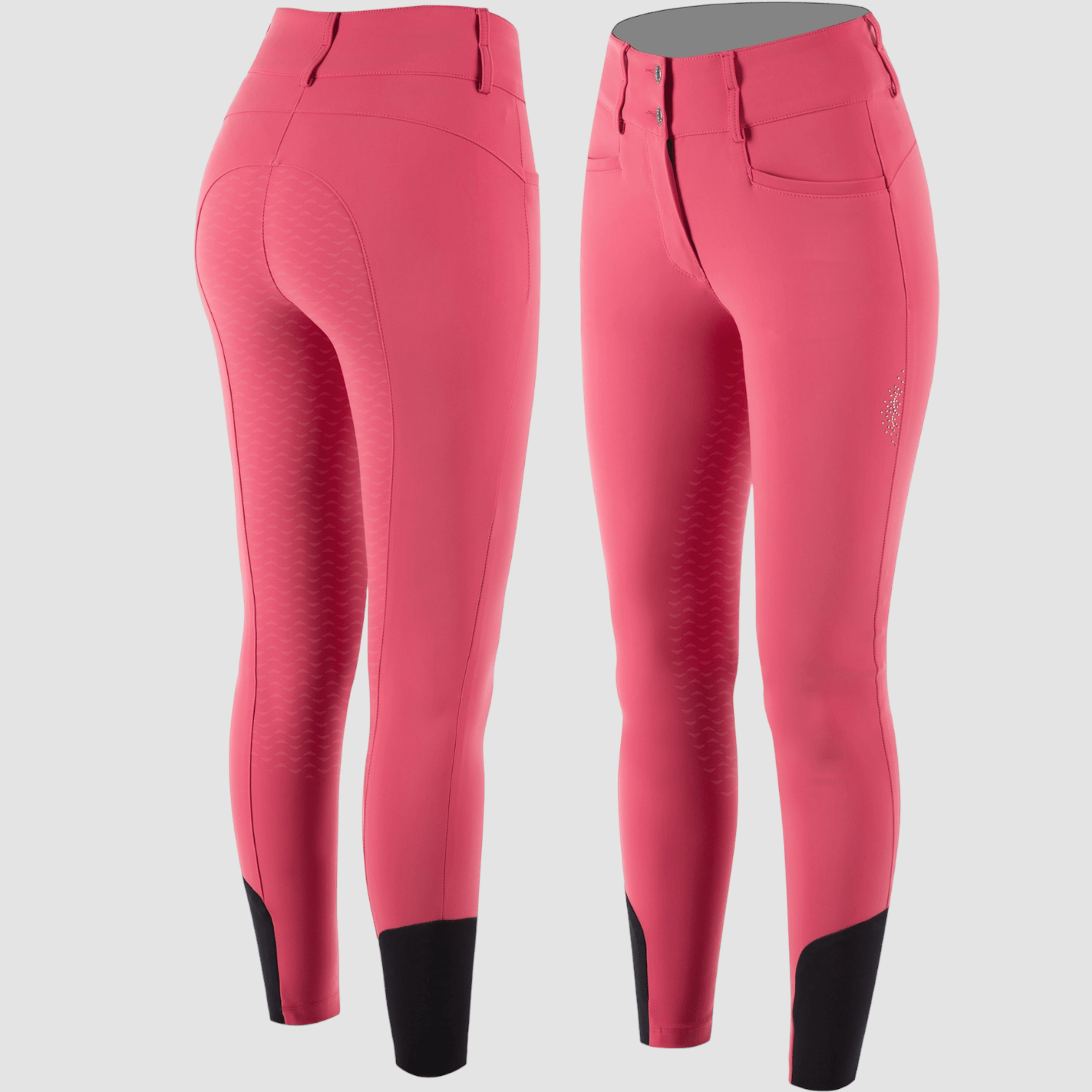 Animo Damenreithose Nuka Begonia mit Straßapplikationen