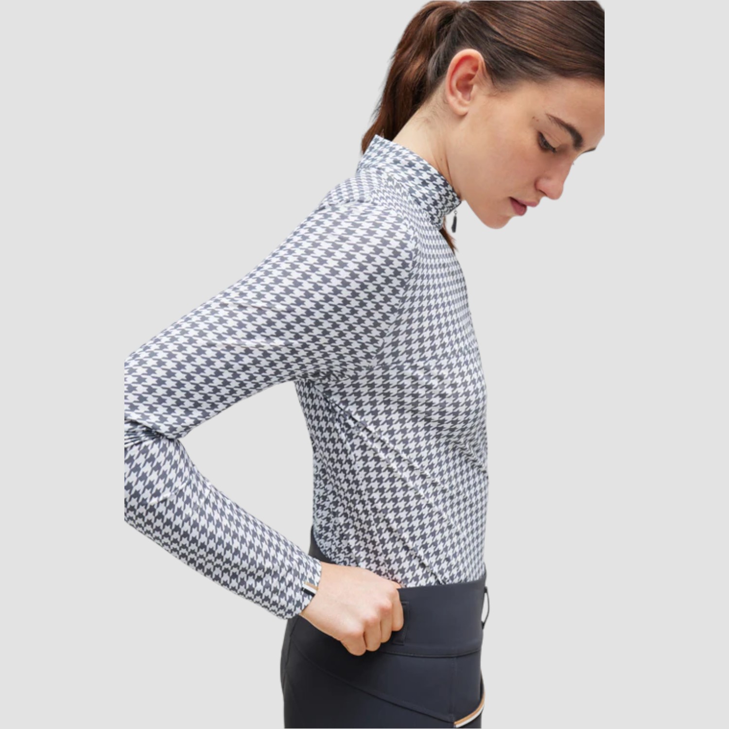 BOSS Equestrian Rachel Trainingsshirt Houndstooth BOSS Equestrian Rachel Trainingsshirt Houndstooth