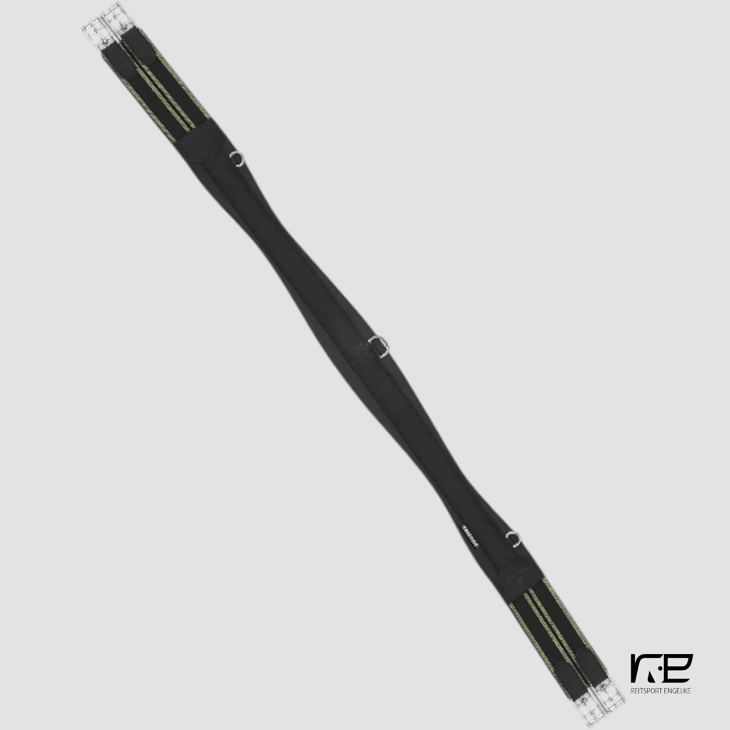 Prestige Ledersattelgurt Beiseitiger Elast Black