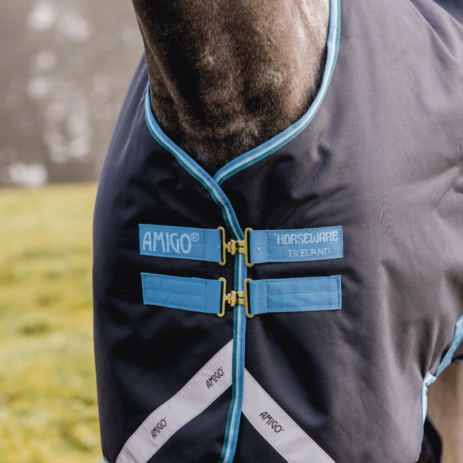 Horseware Amigo Bravo 12 50g Navy/Turquoise