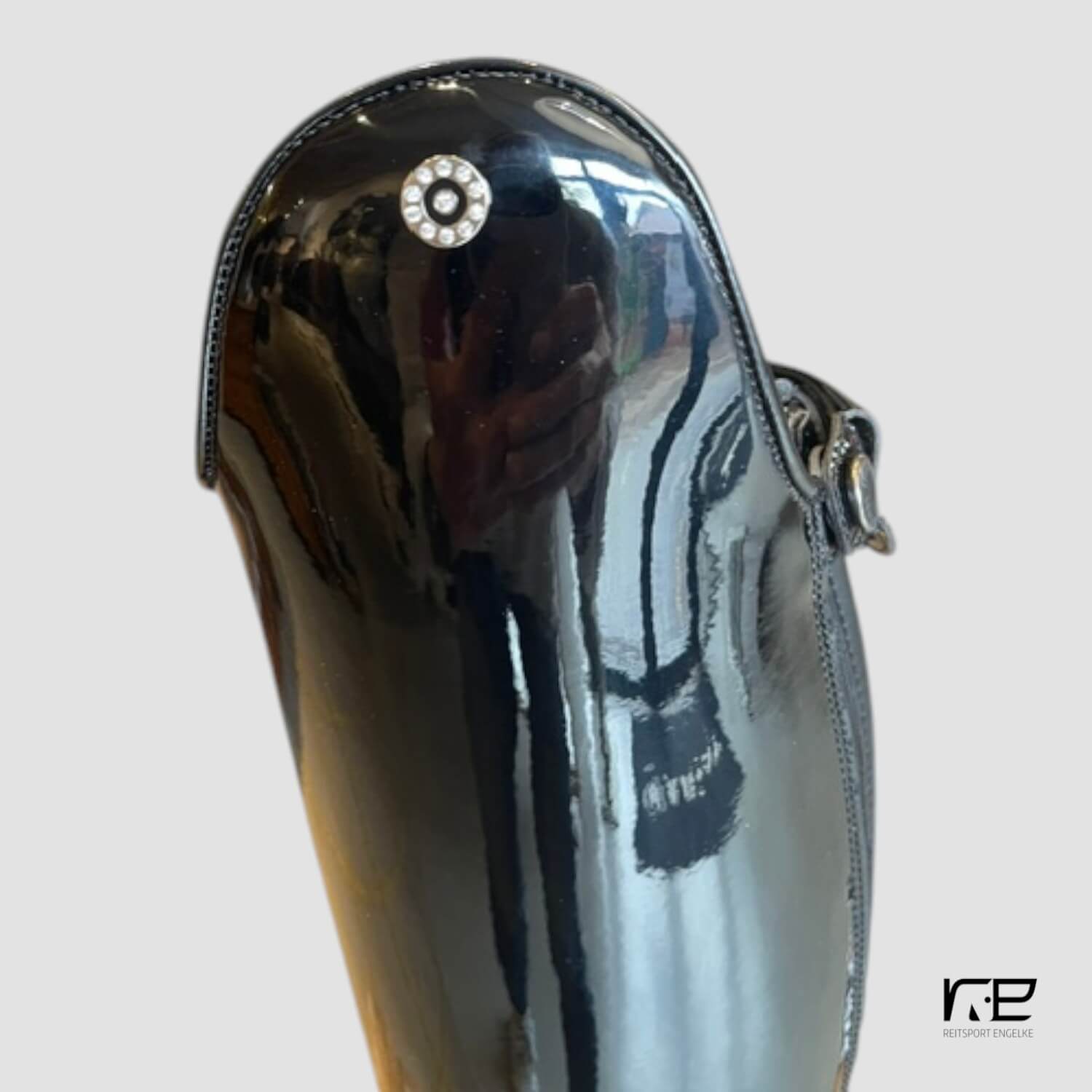 DeNiro Puro Dress Patent Black Crystal Pin