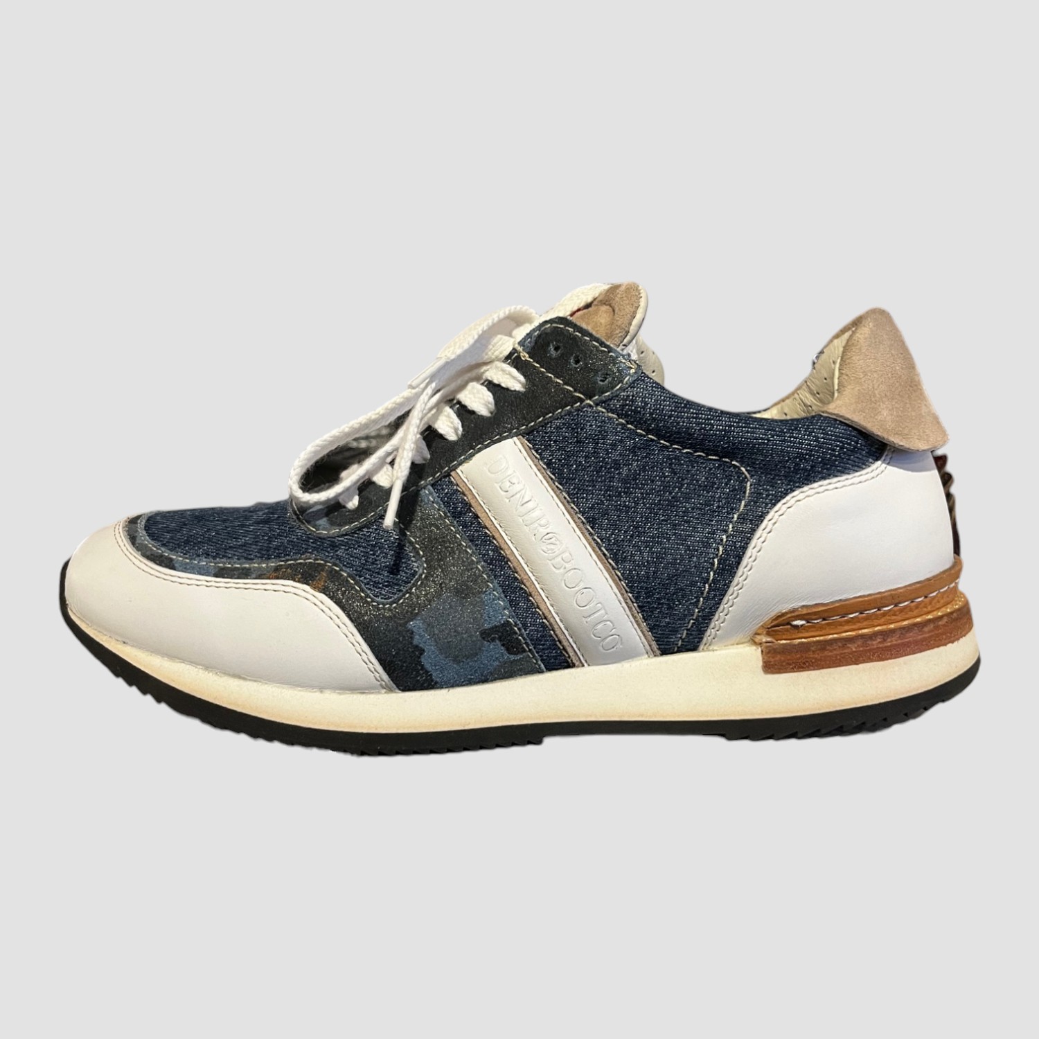 DeNiro Sneaker camouflage suede avio