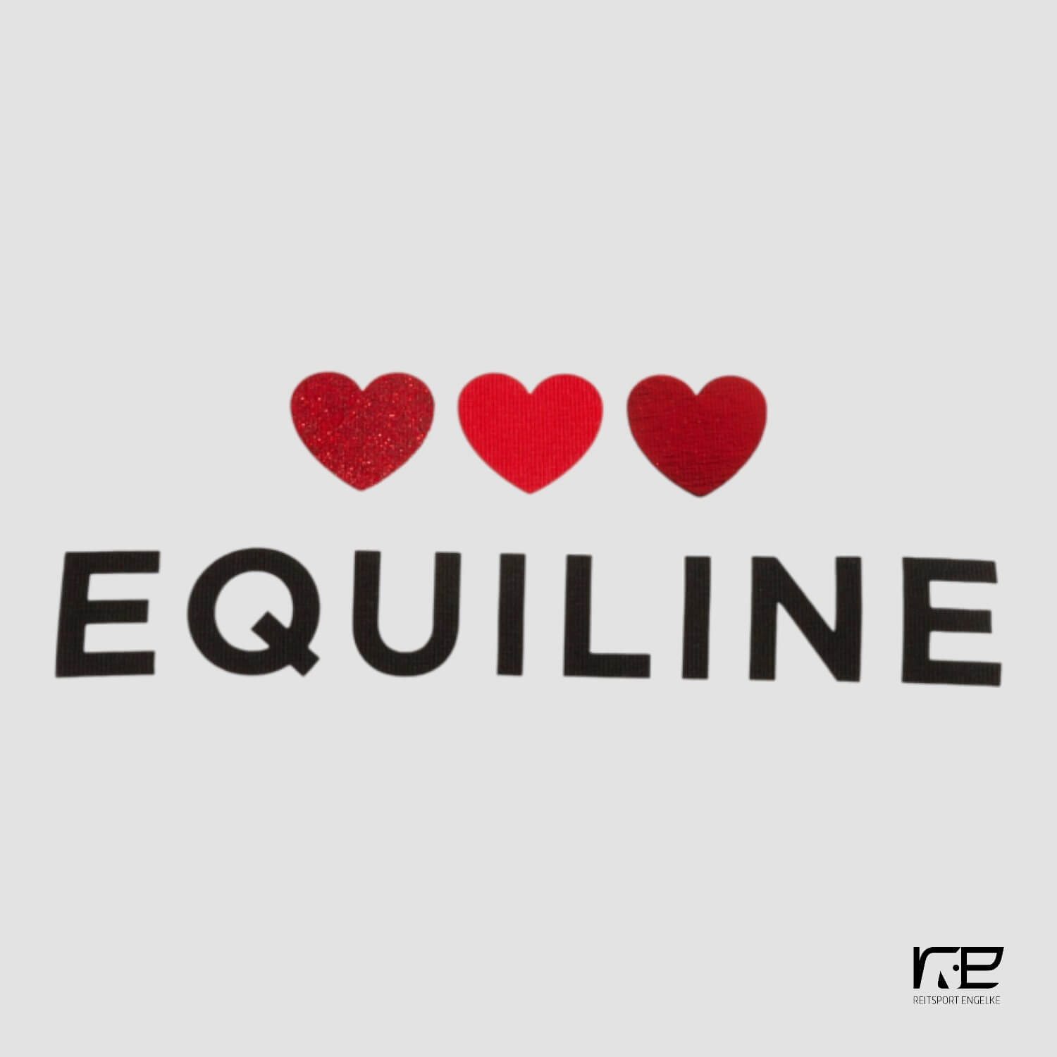 Equiline Damen T-Shirt Valentina White mit Herzen Logo