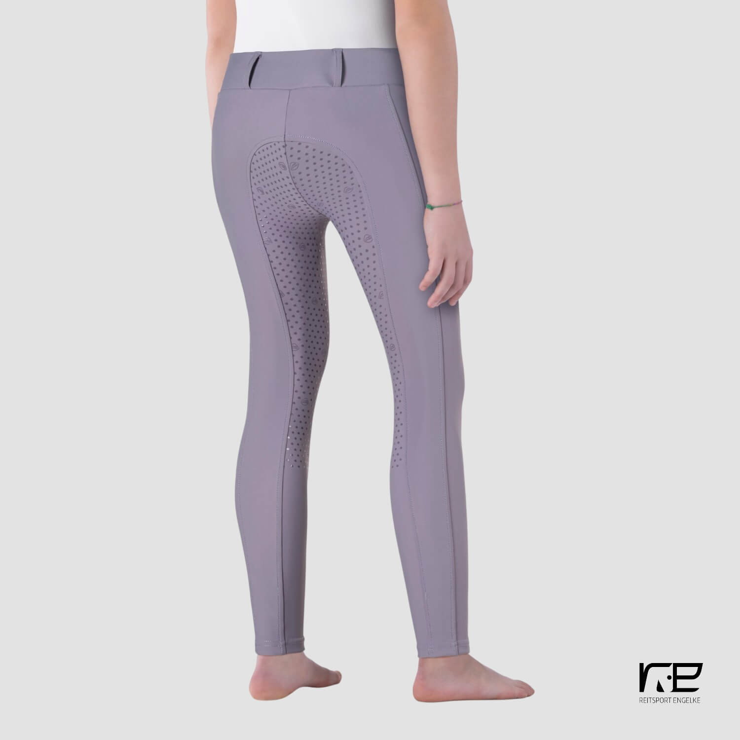 Equiline Junior's Leggings Full Grip Mauve