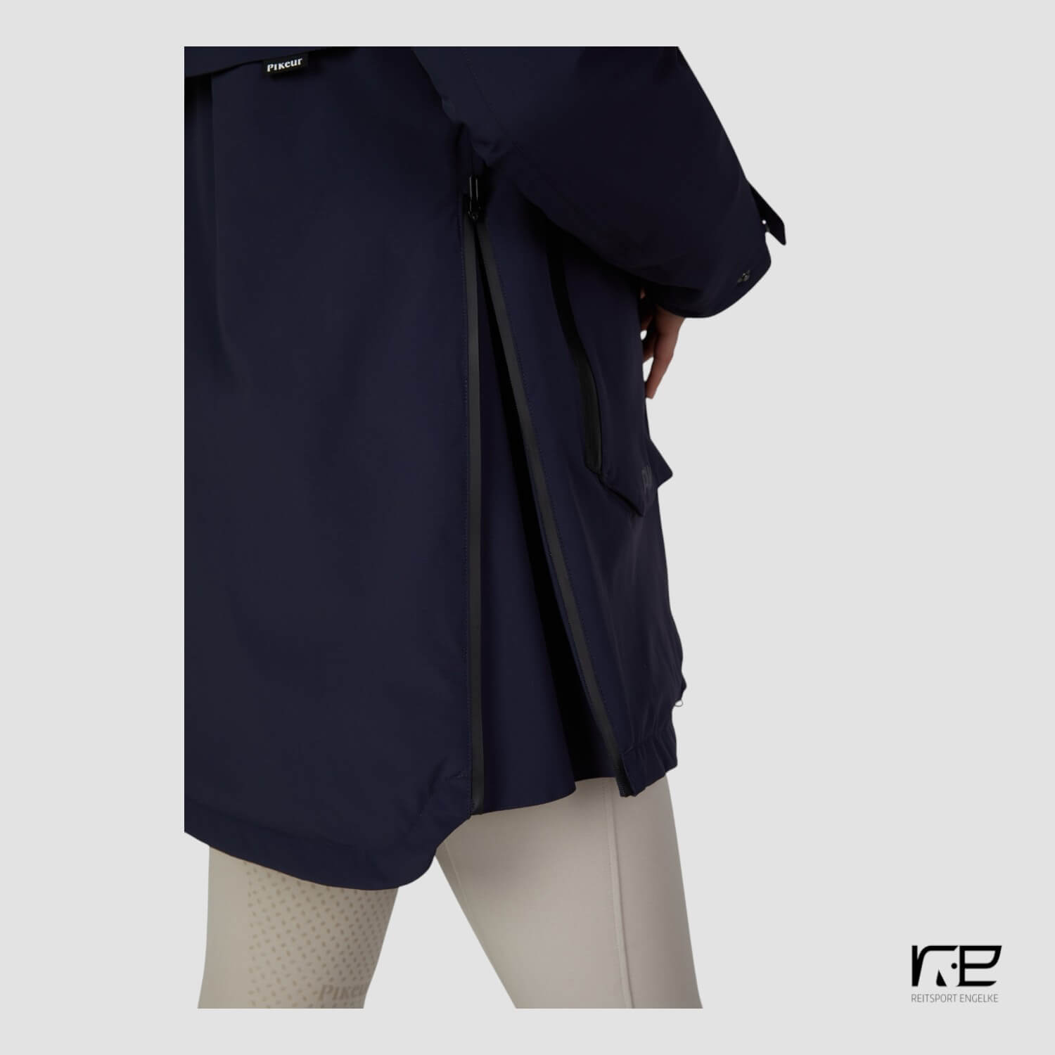 Pikeur Wasserdichter Parka mit Kapuze Nightblue