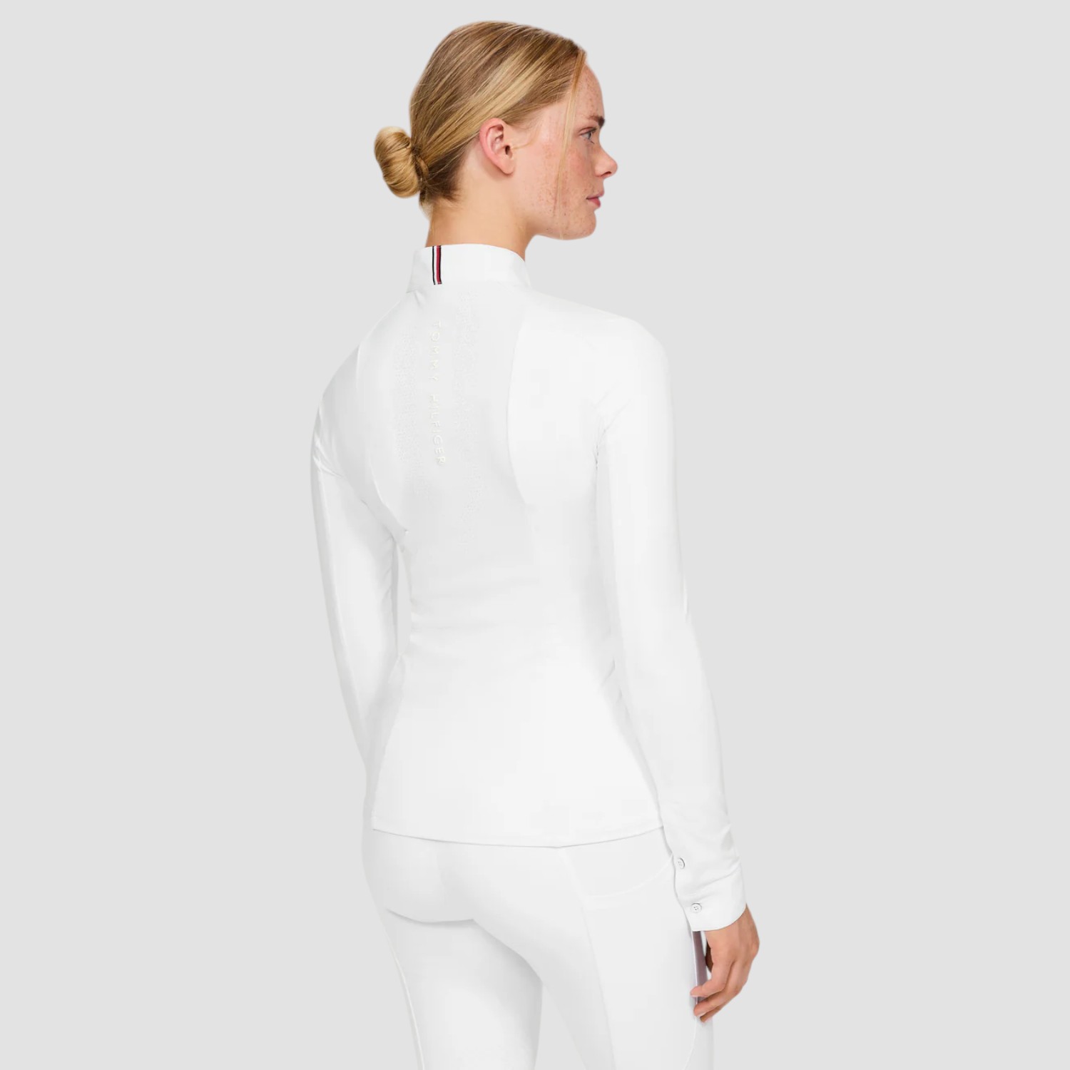 Tommy Equestrian Avon Langarmshirt Turnier Optic White