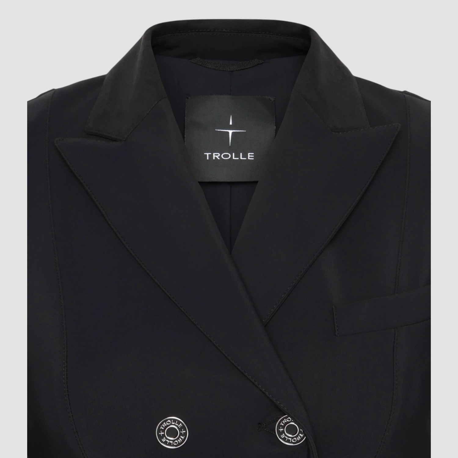 Trolle New Star Cut Technical Tailcoat Alcantara Black