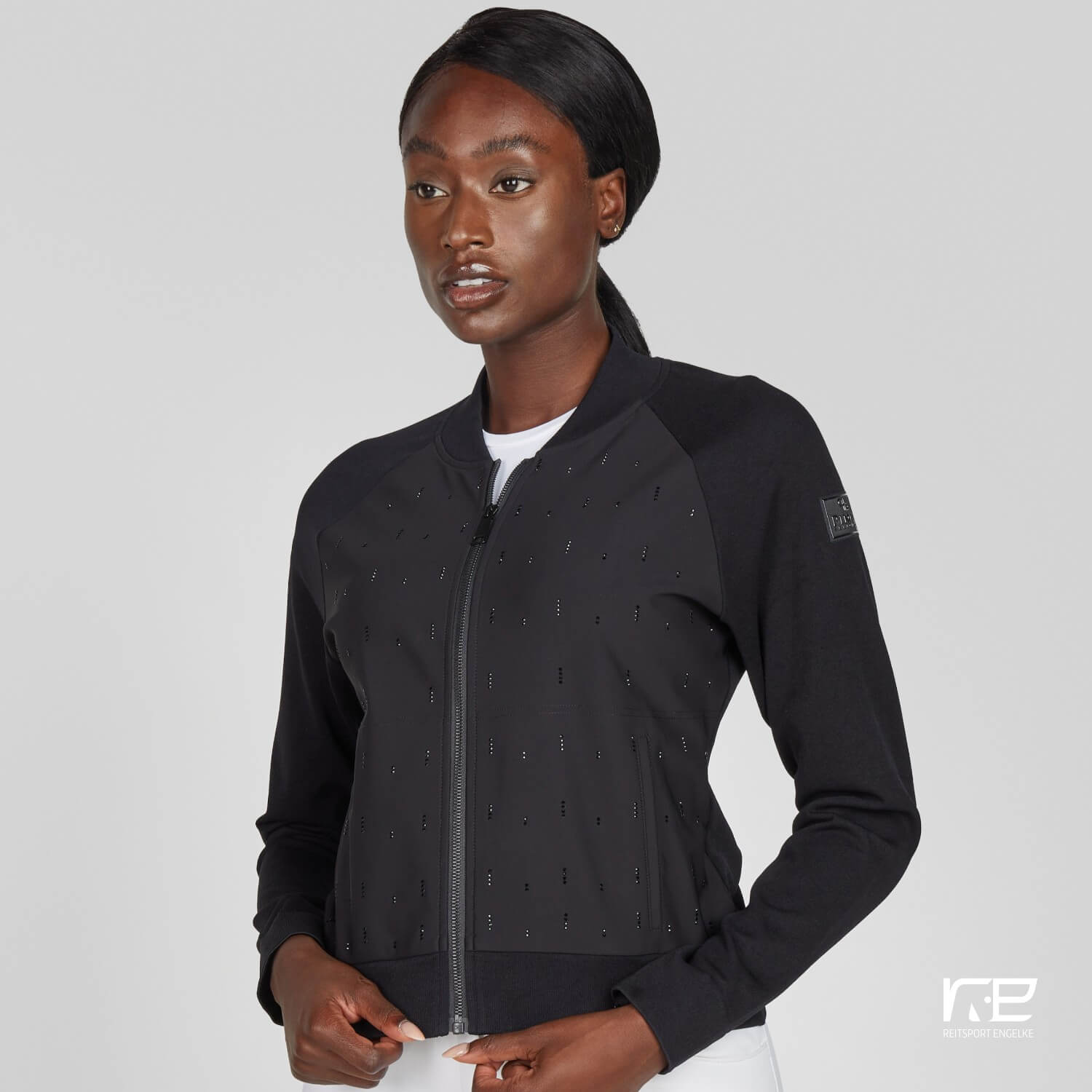 Pikeur Knit Hybrid Blouson Black