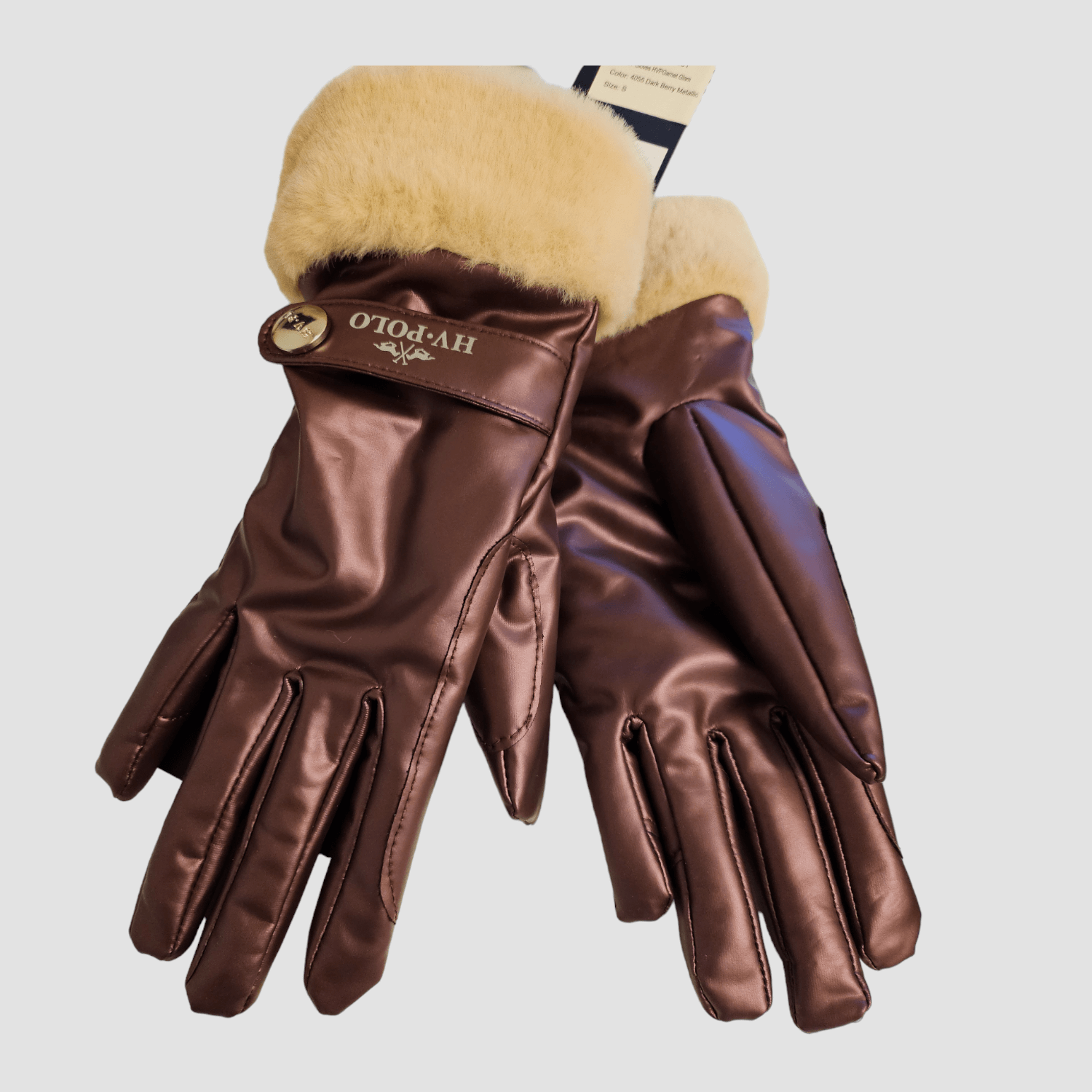 HV Polo Handschuhe HVPGarnet Glam Dark Berry Metallic