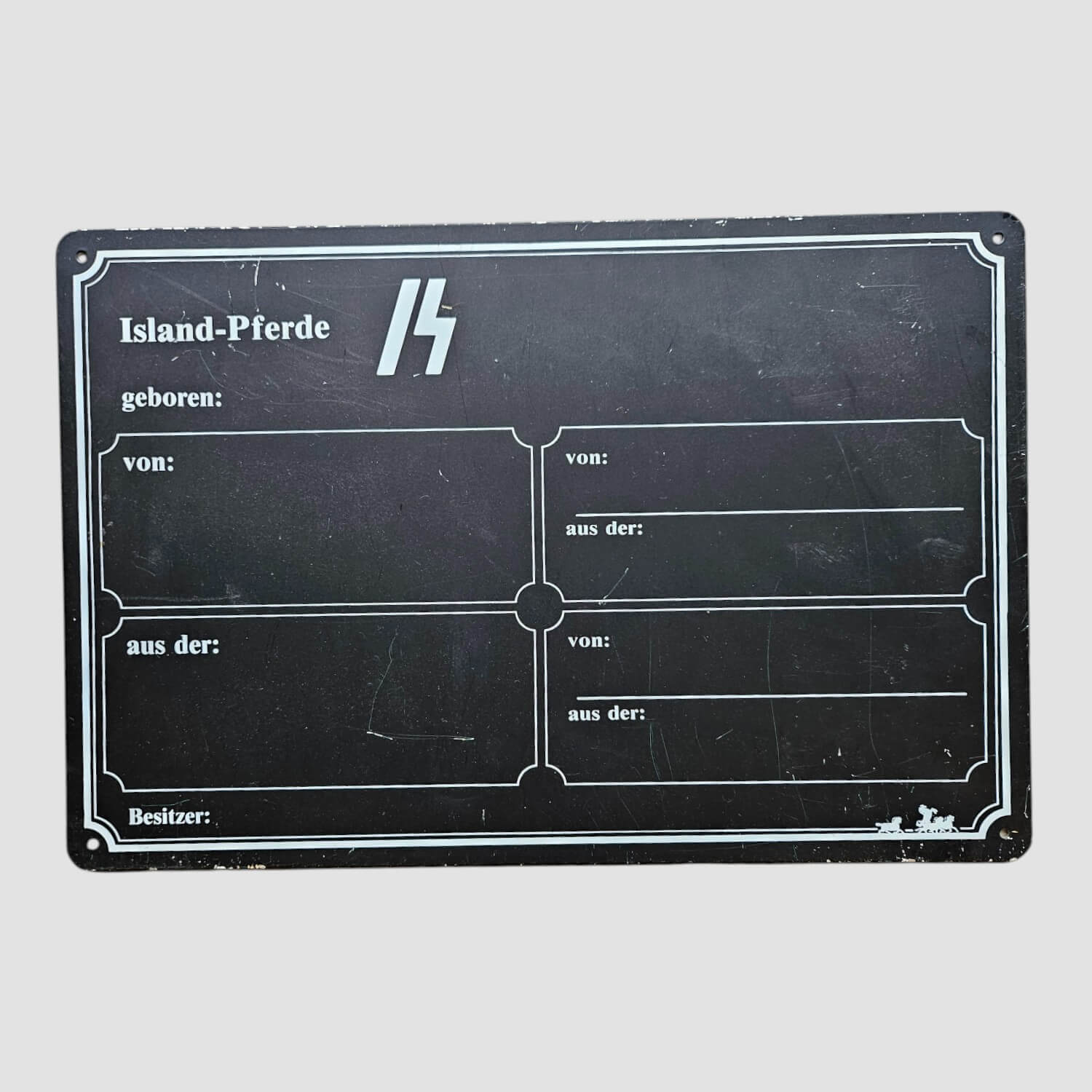 Lehmann Stalltafel Isländer Schwarz