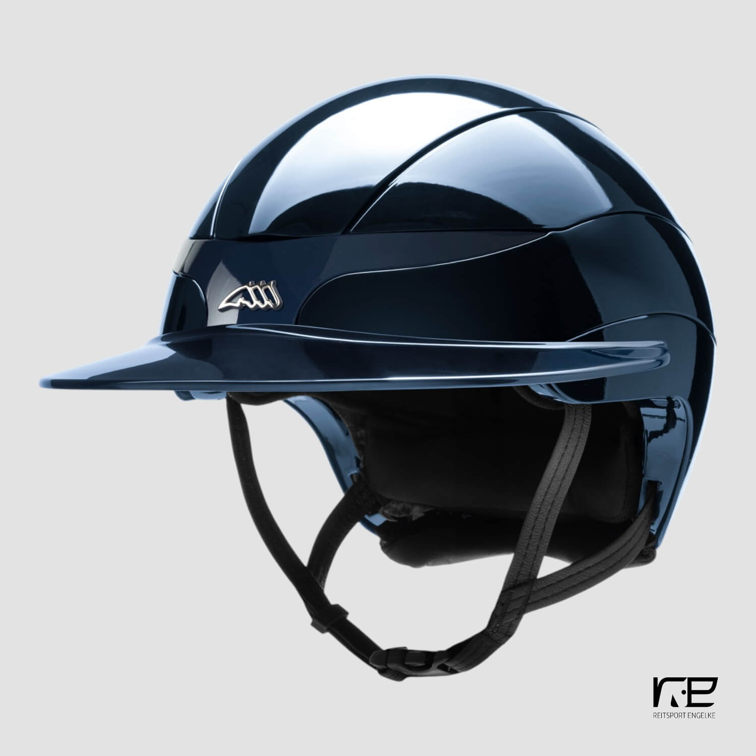 Equiline Reithelm Xanto Glossy Logo mit großem Schirm