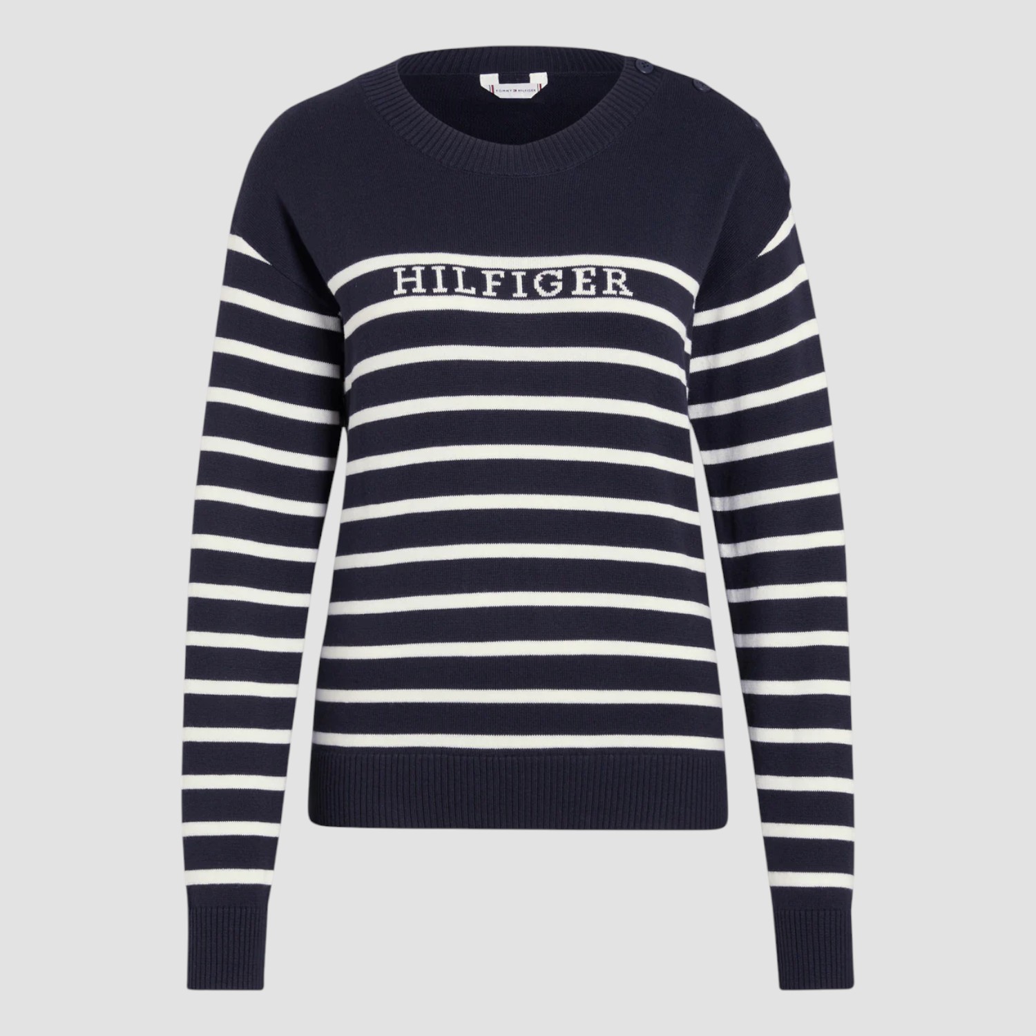 Tommy Equestrian Fairfield Stripe Sweater Desert Sky