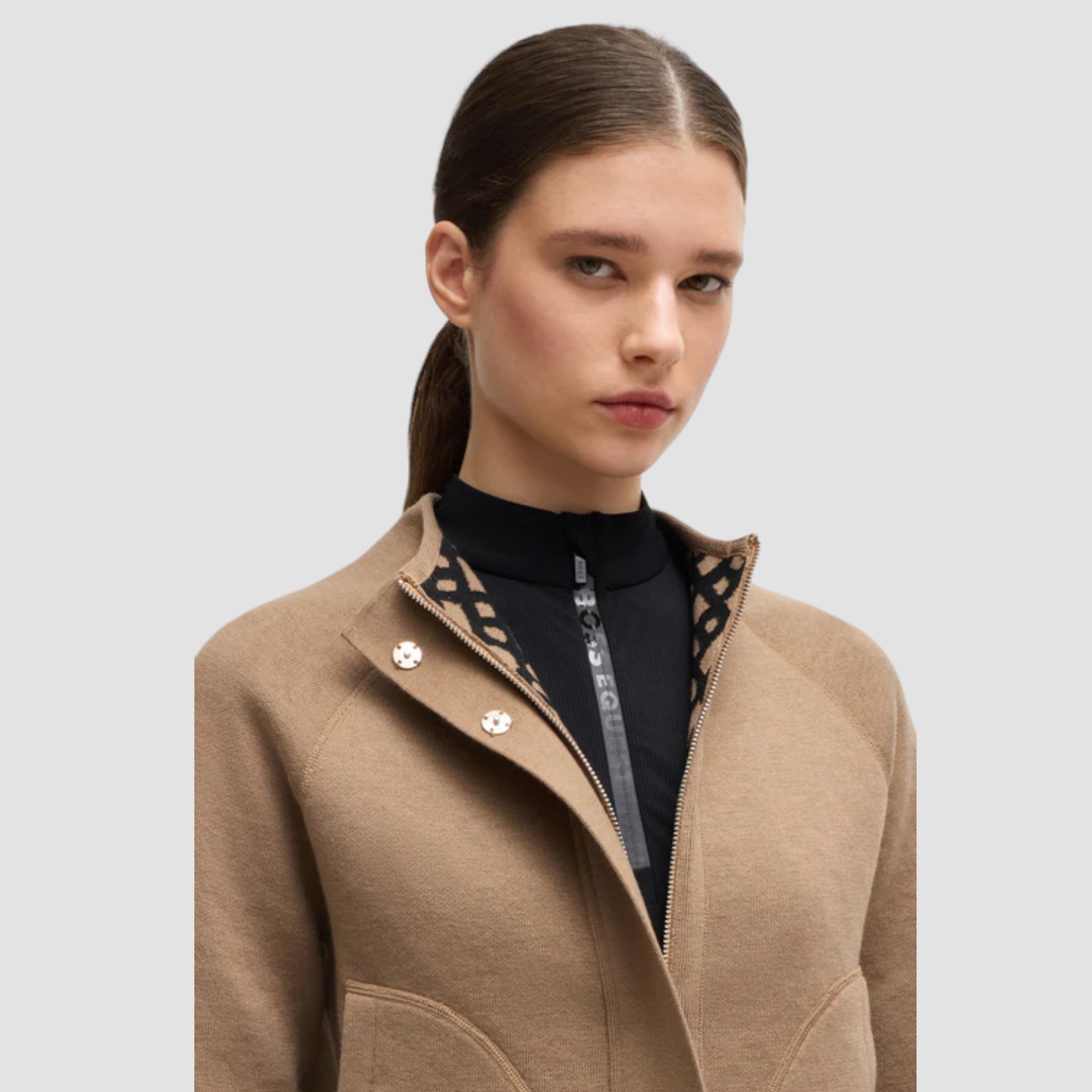BOSS Equestrian Darla Strickjacke Camel