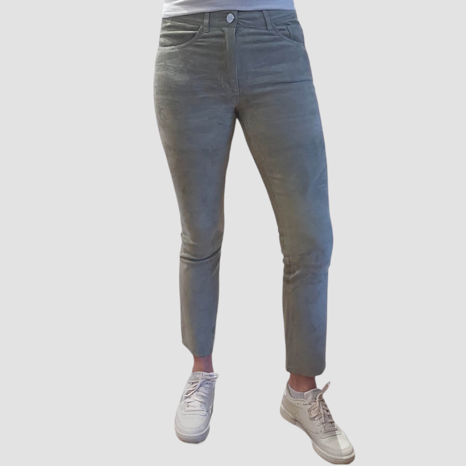 Hemisphere 5Pocket Wildlederhose Matcha