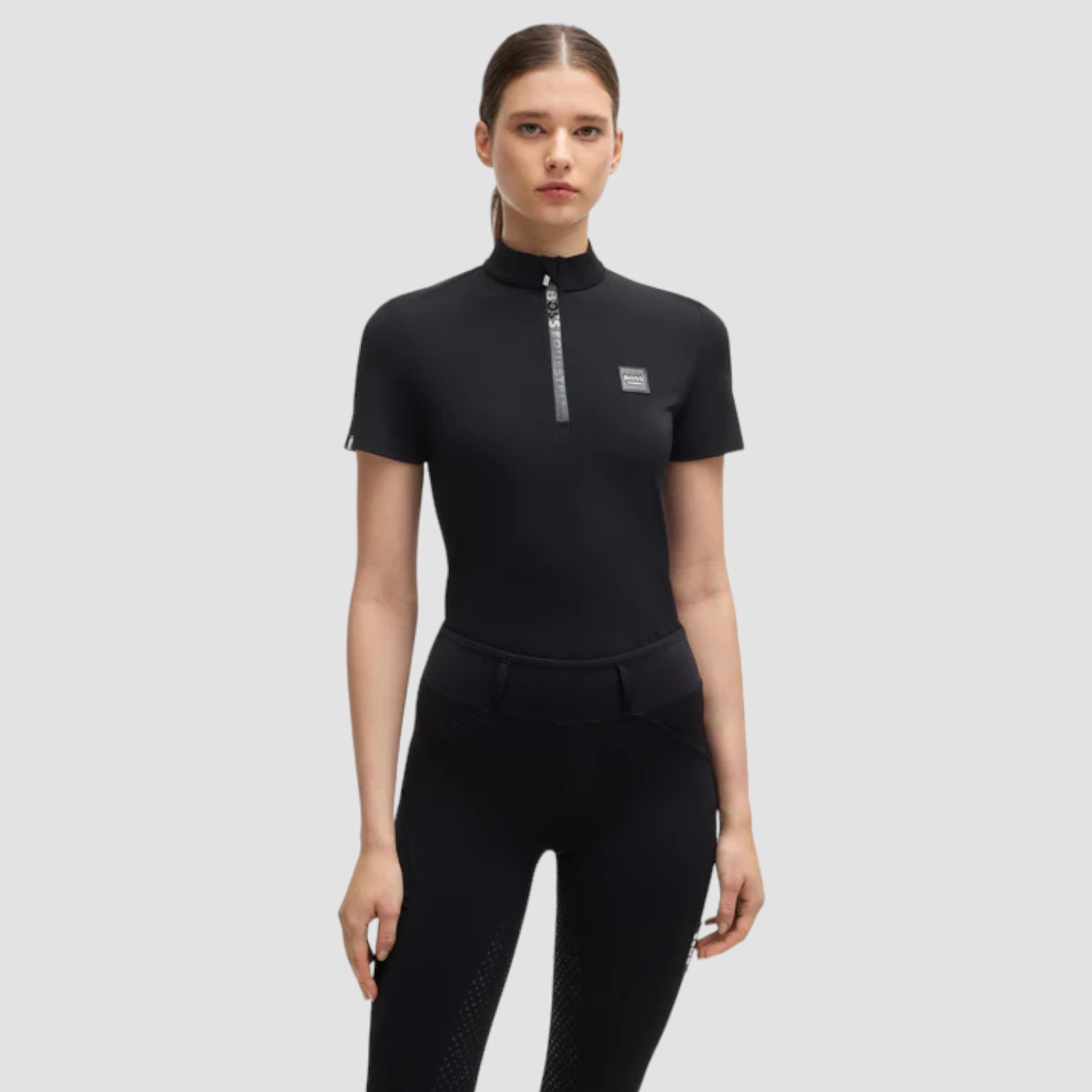 BOSS Equestrian Maira Trainingshirt Stripes Black